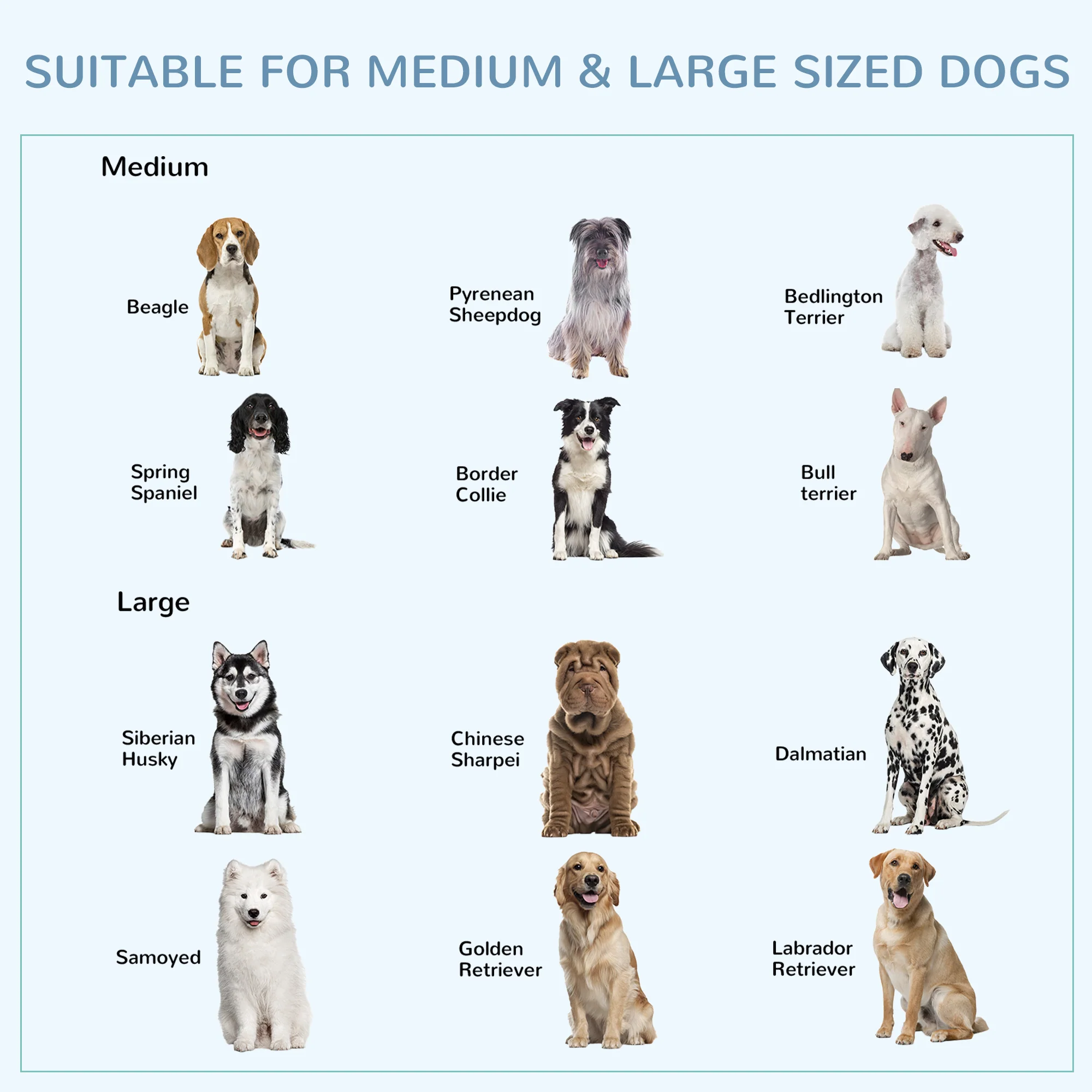 PawHut Rolling Heavy Duty Dog Crate For Medium, Large Dogs W/ Removable Tray - Image 7