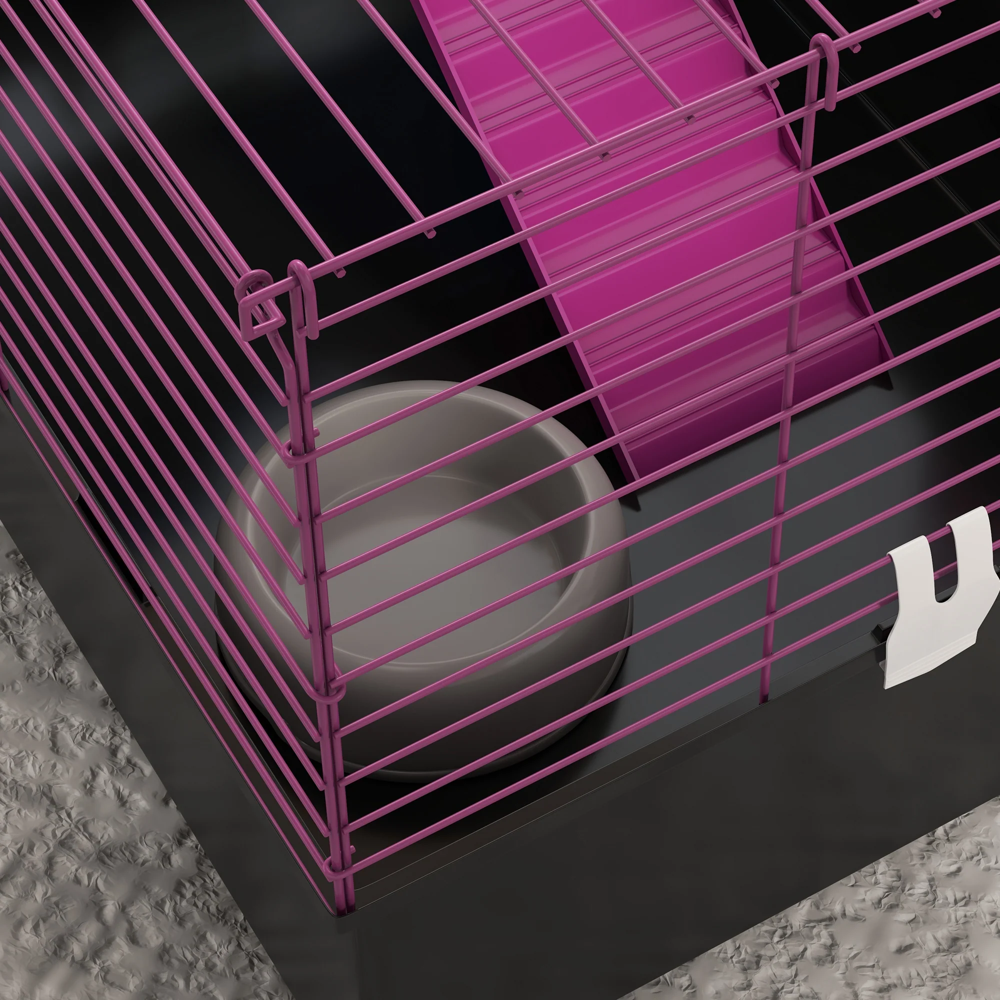 PawHut Small Animal Cage, Rabbit Guinea Pig Hutch, Pet Playhouse - Image 8