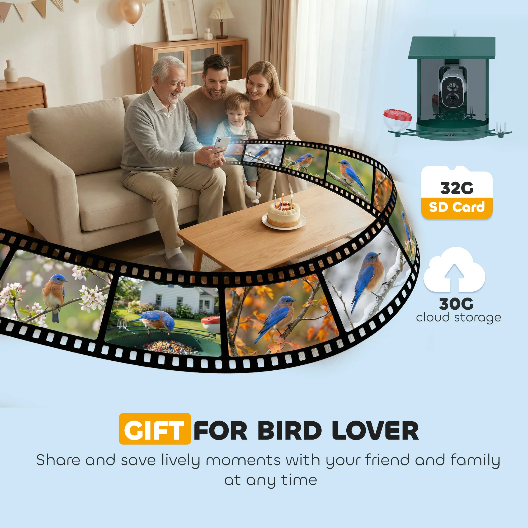 PawHut Smart Bird Feeder Camera With AI Identifies 16,000+ Bird Species - Image 6