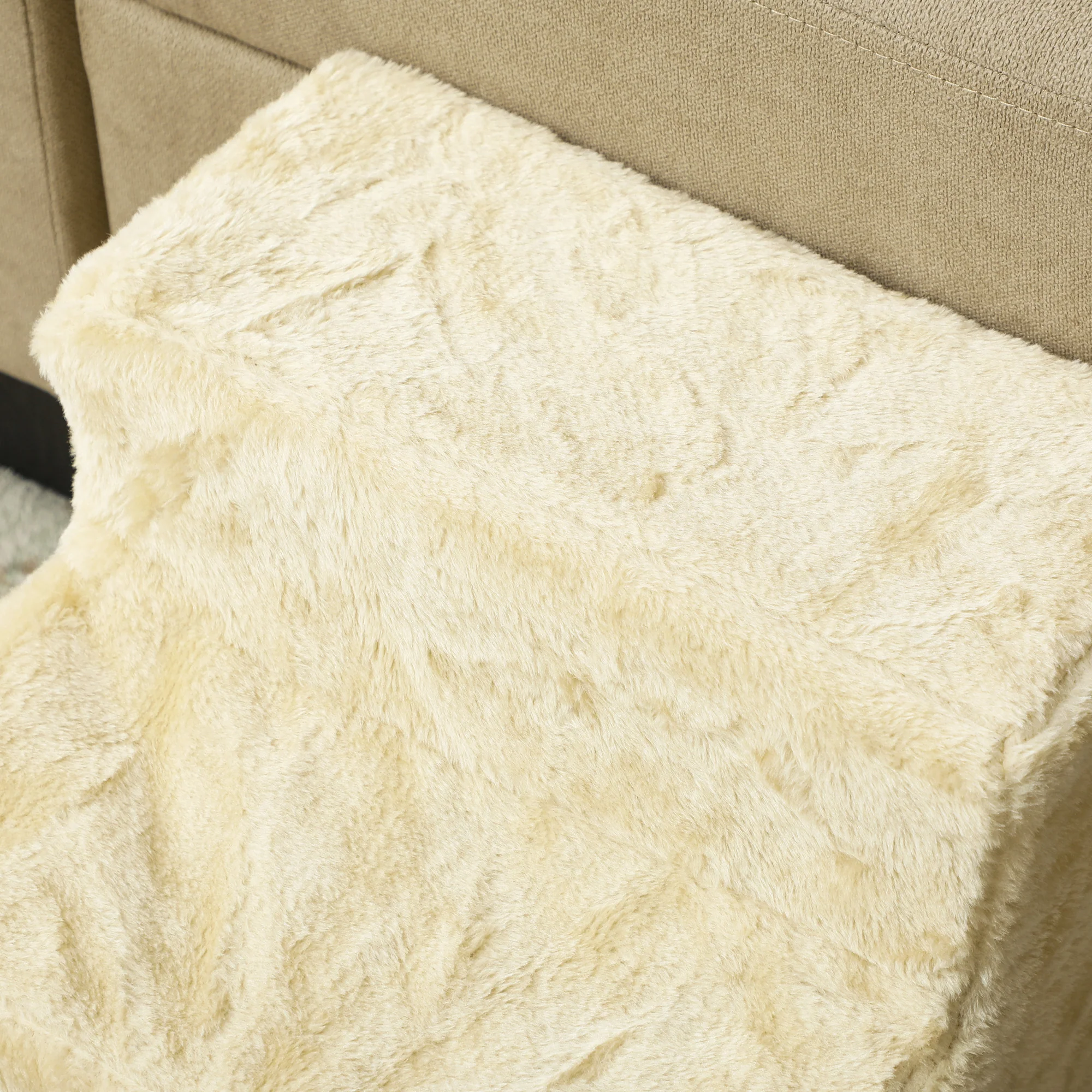 PawHut Three-Step Portable Dog Stairs With Washable Plush Cover, For Small Pets - Image 8