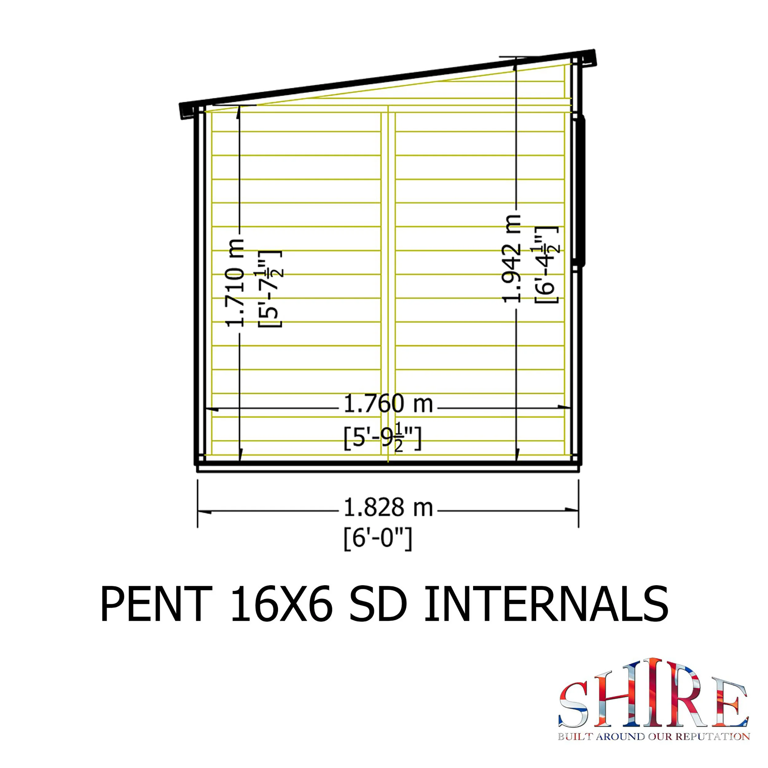 Pent 16 X 6 Shiplap Shed - Image 11