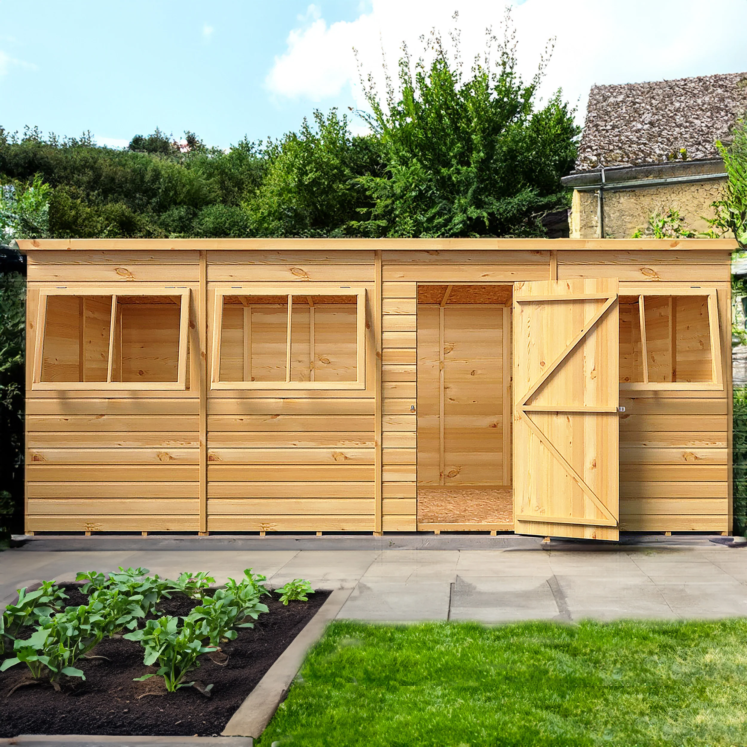Pent 16 X 6 Shiplap Shed - Image 2