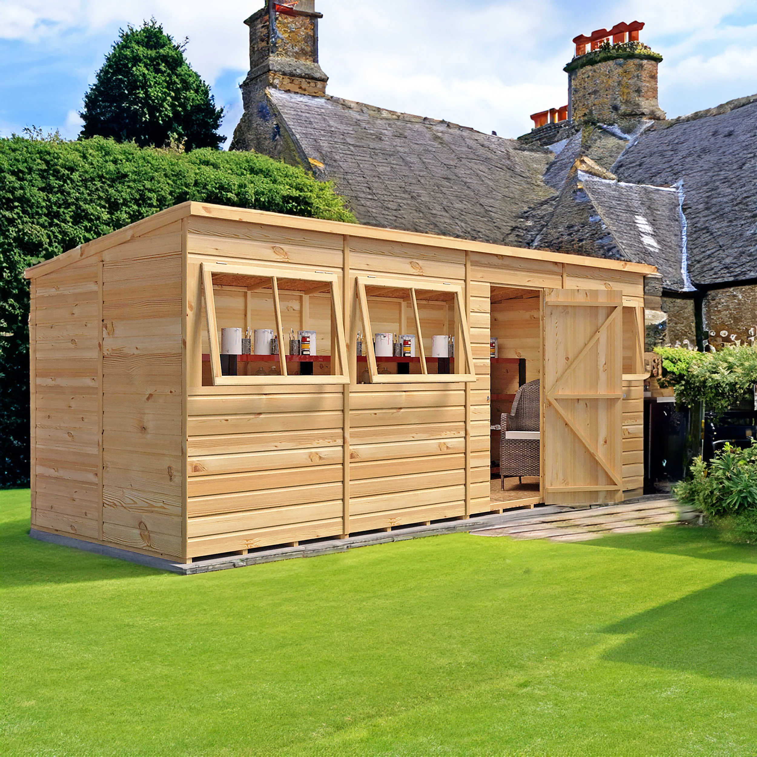Pent 16 X 6 Shiplap Shed - Image 4