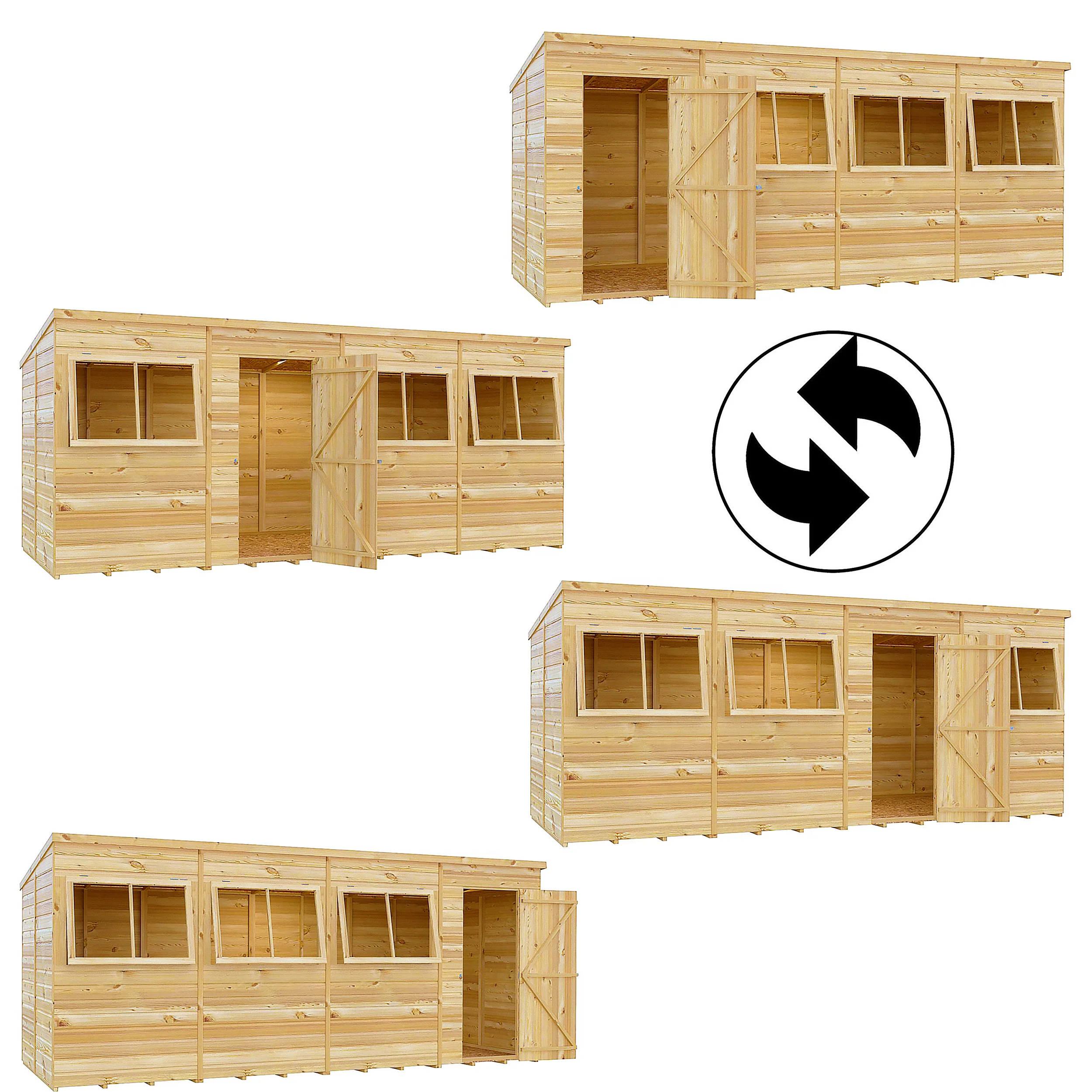 Pent 16 X 6 Shiplap Shed - Image 7