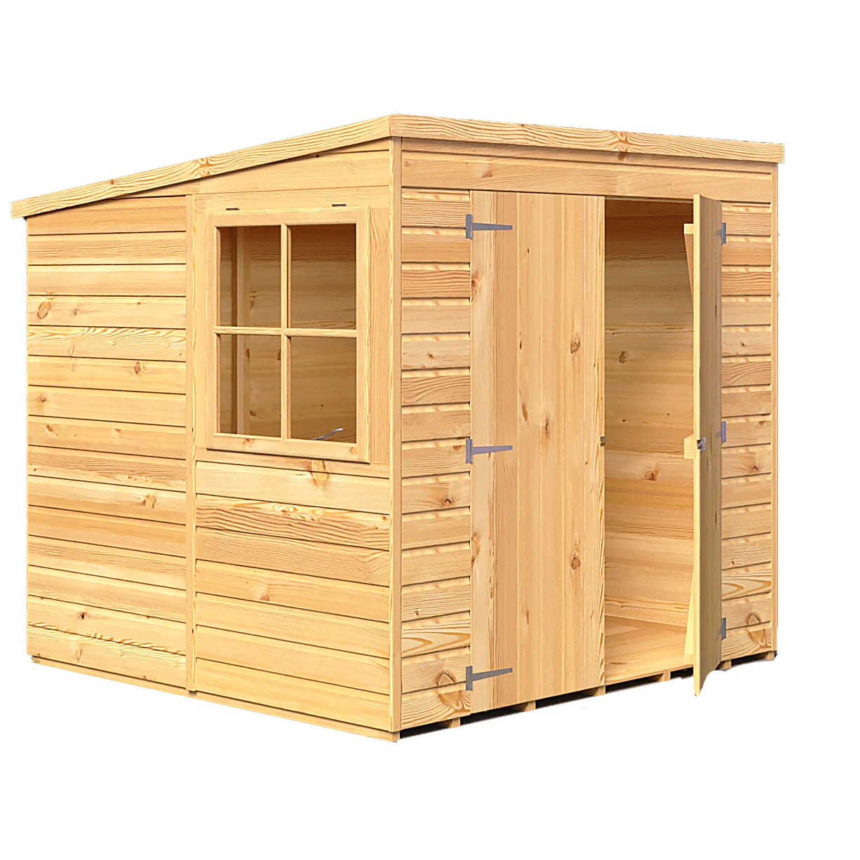 Pent Double Door Shiplap Shed - Image 4