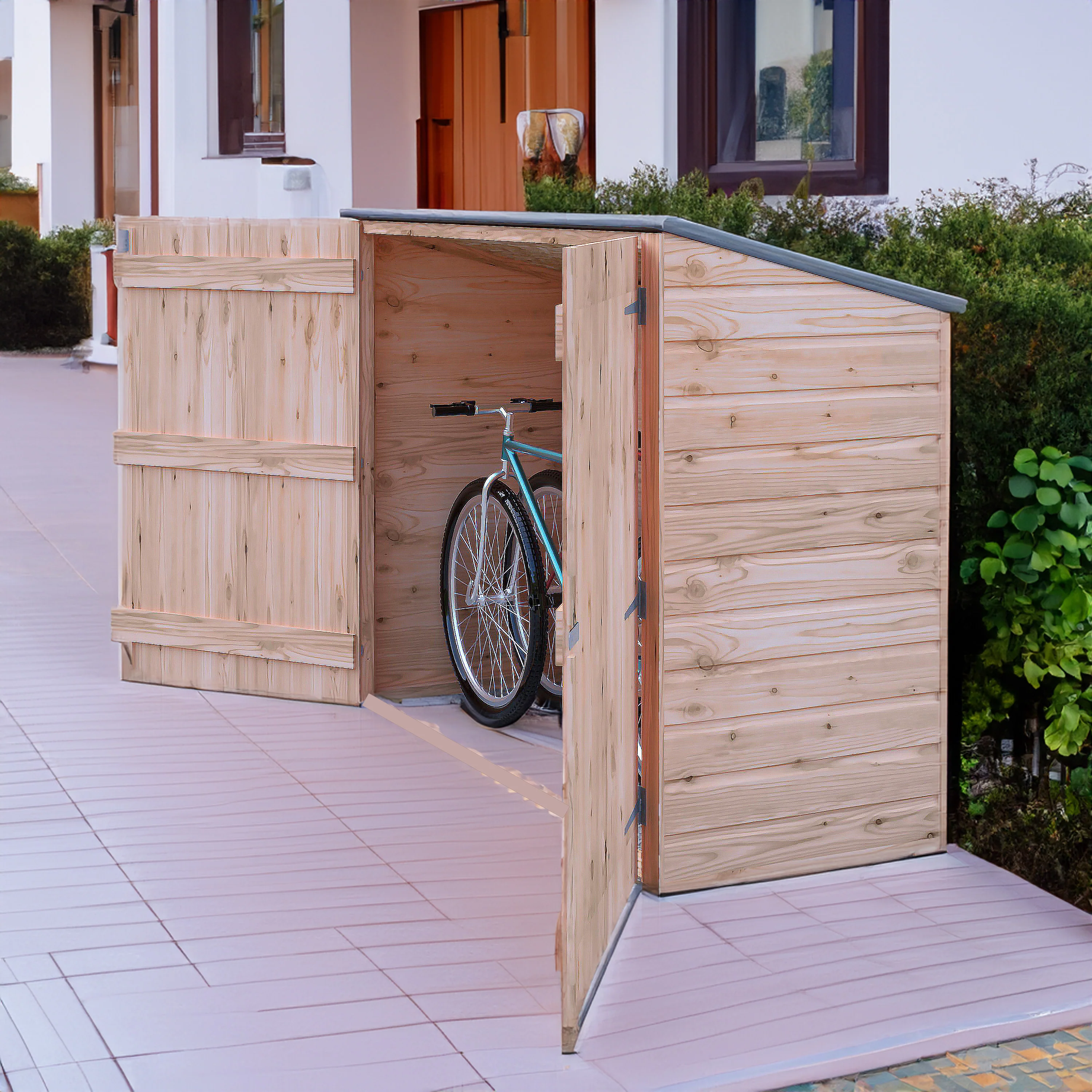 Pent Shiplap Bike Store, No Floor - Image 3