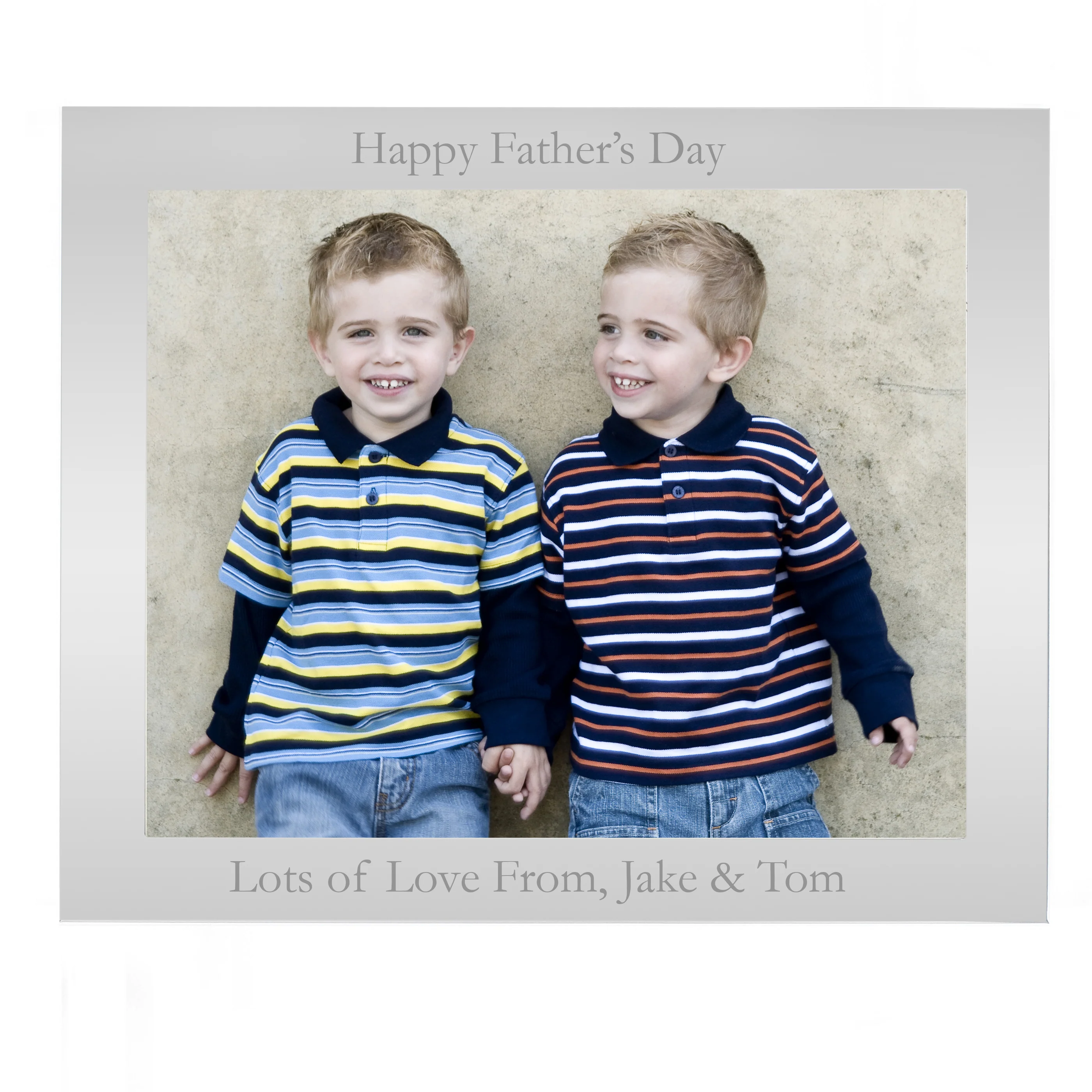 Personalised 10x8 Landscape Silver Photo Frame - Image 2