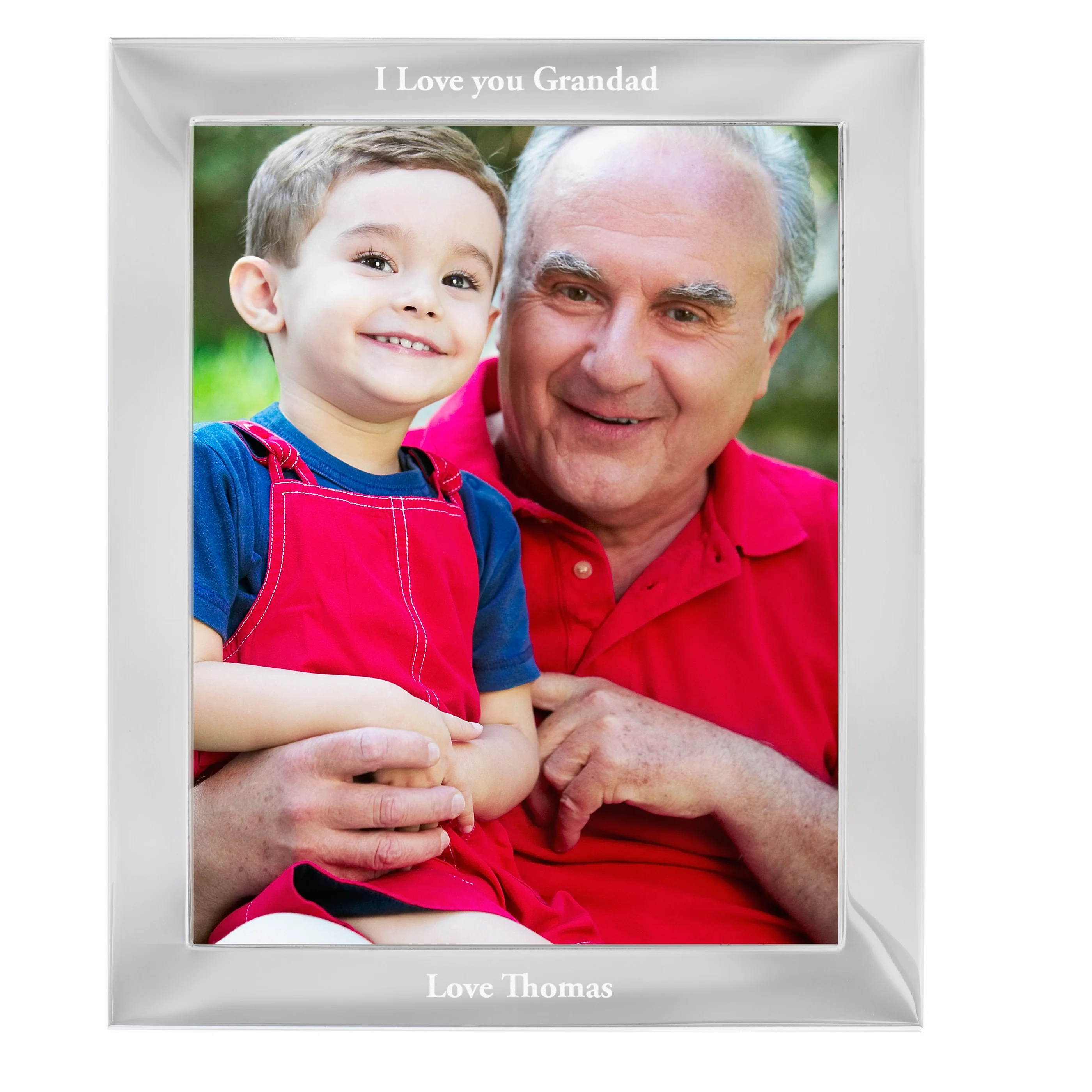 Personalised 10x8 Potrait Silver Photo Frame - Image 2