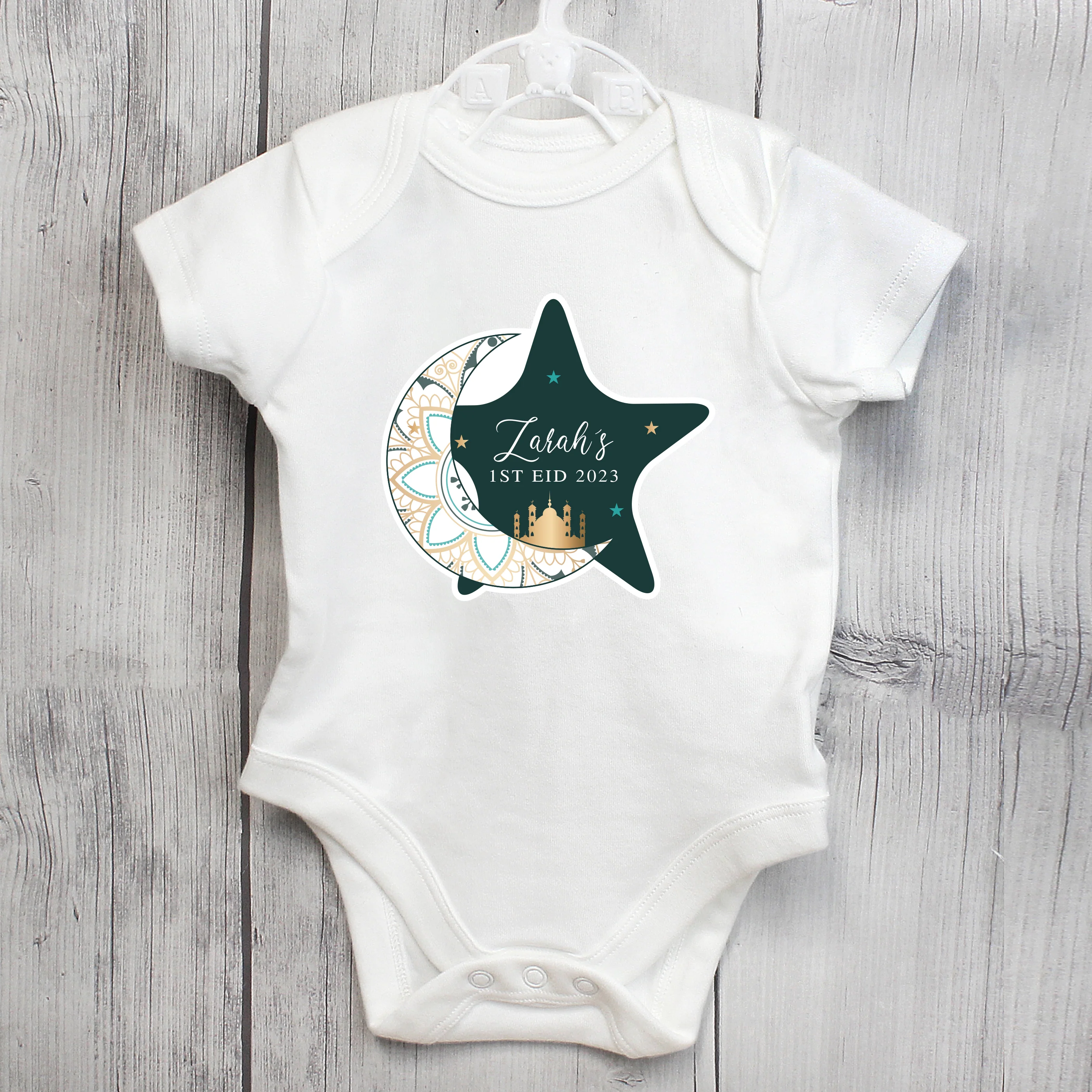 Personalised 1st Eid 0-3 Months Baby Vest - Image 2