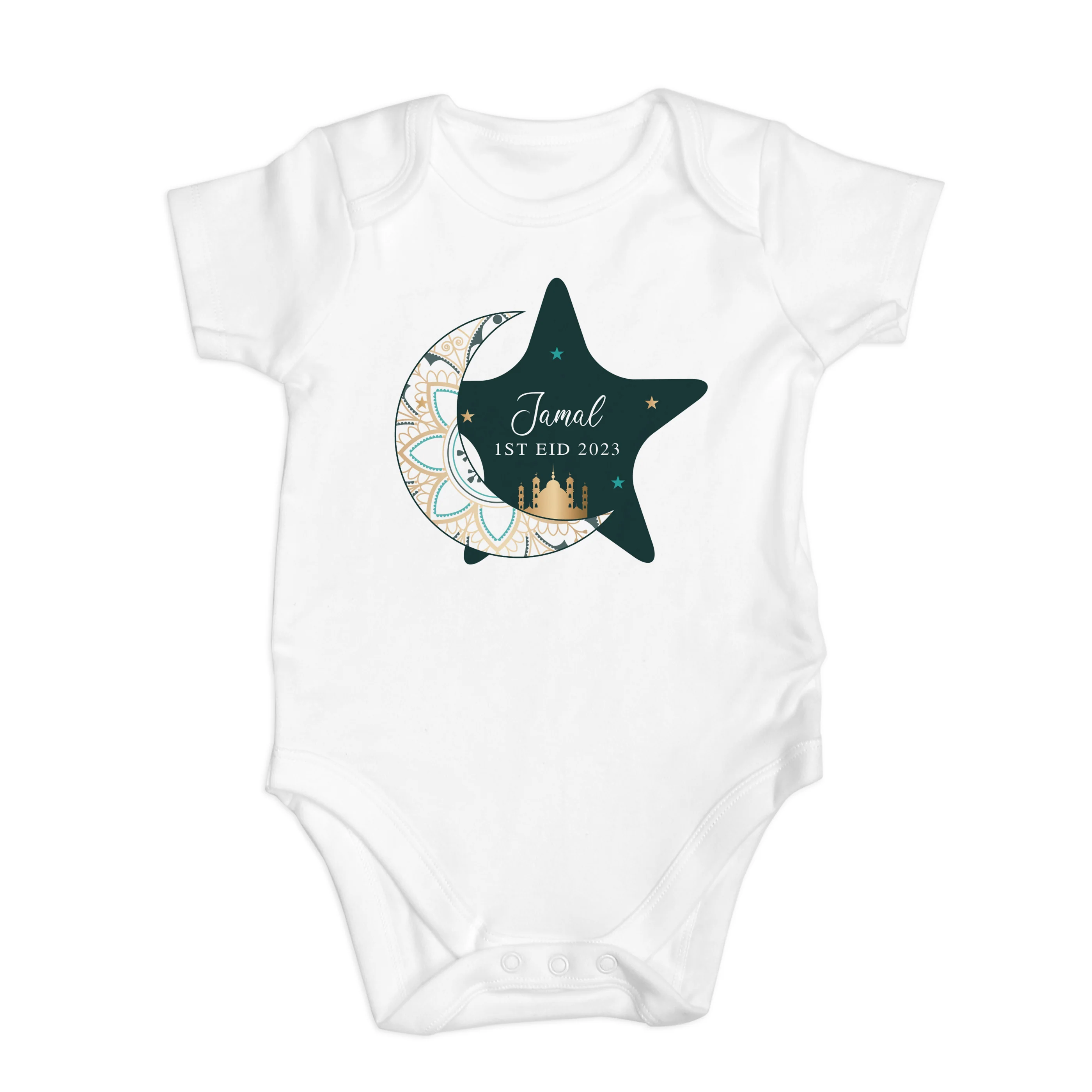 Personalised 1st Eid 0-3 Months Baby Vest - Image 5