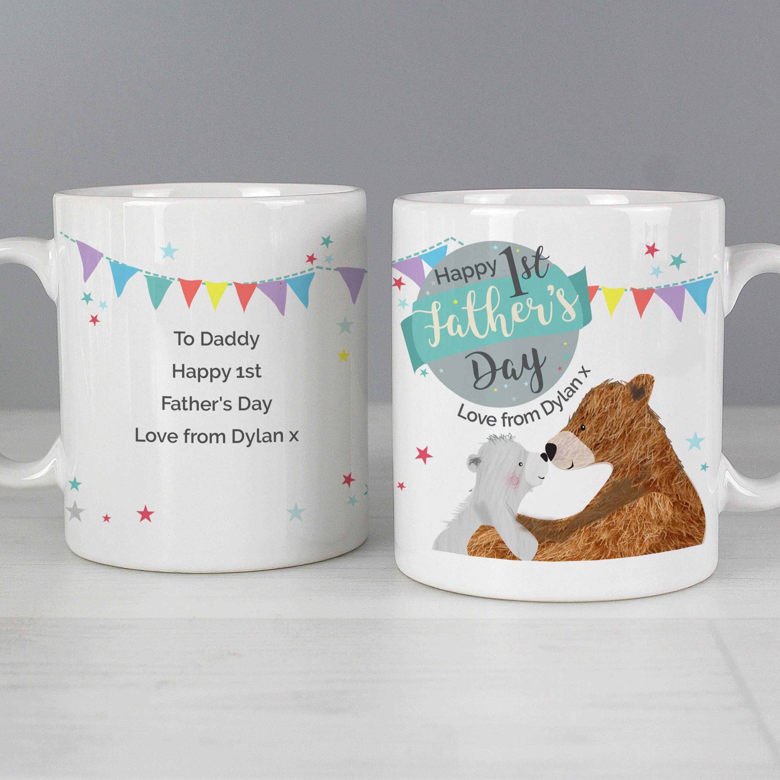 Personalised 1st Father's Day Daddy Bear Mug - Image 3