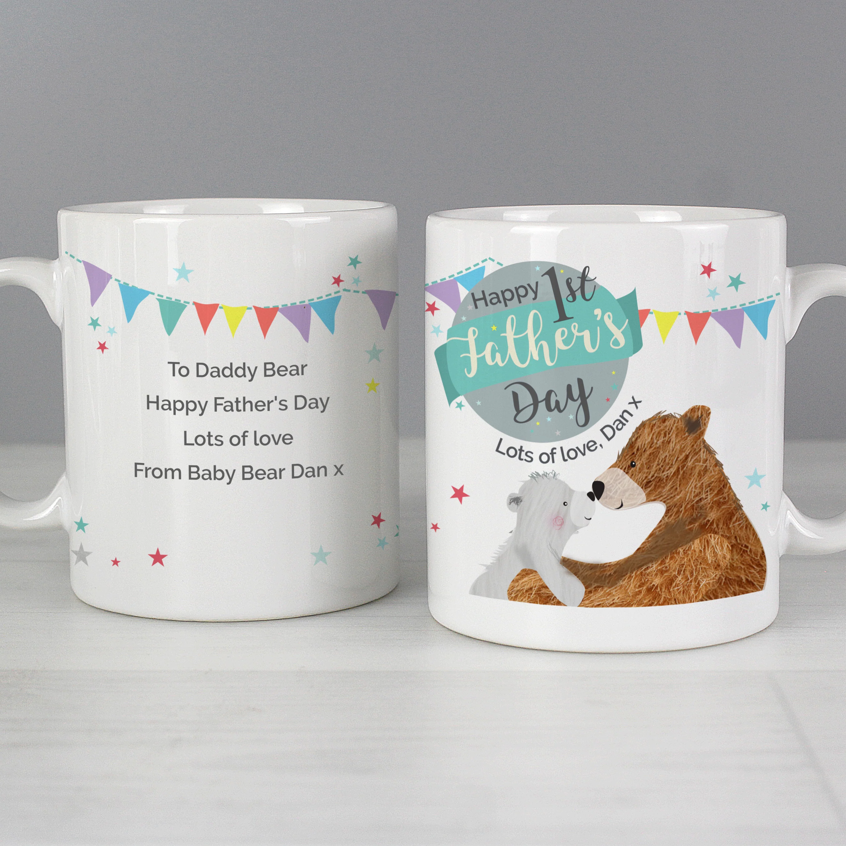 Personalised 1st Father's Day Daddy Bear Mug - Image 6
