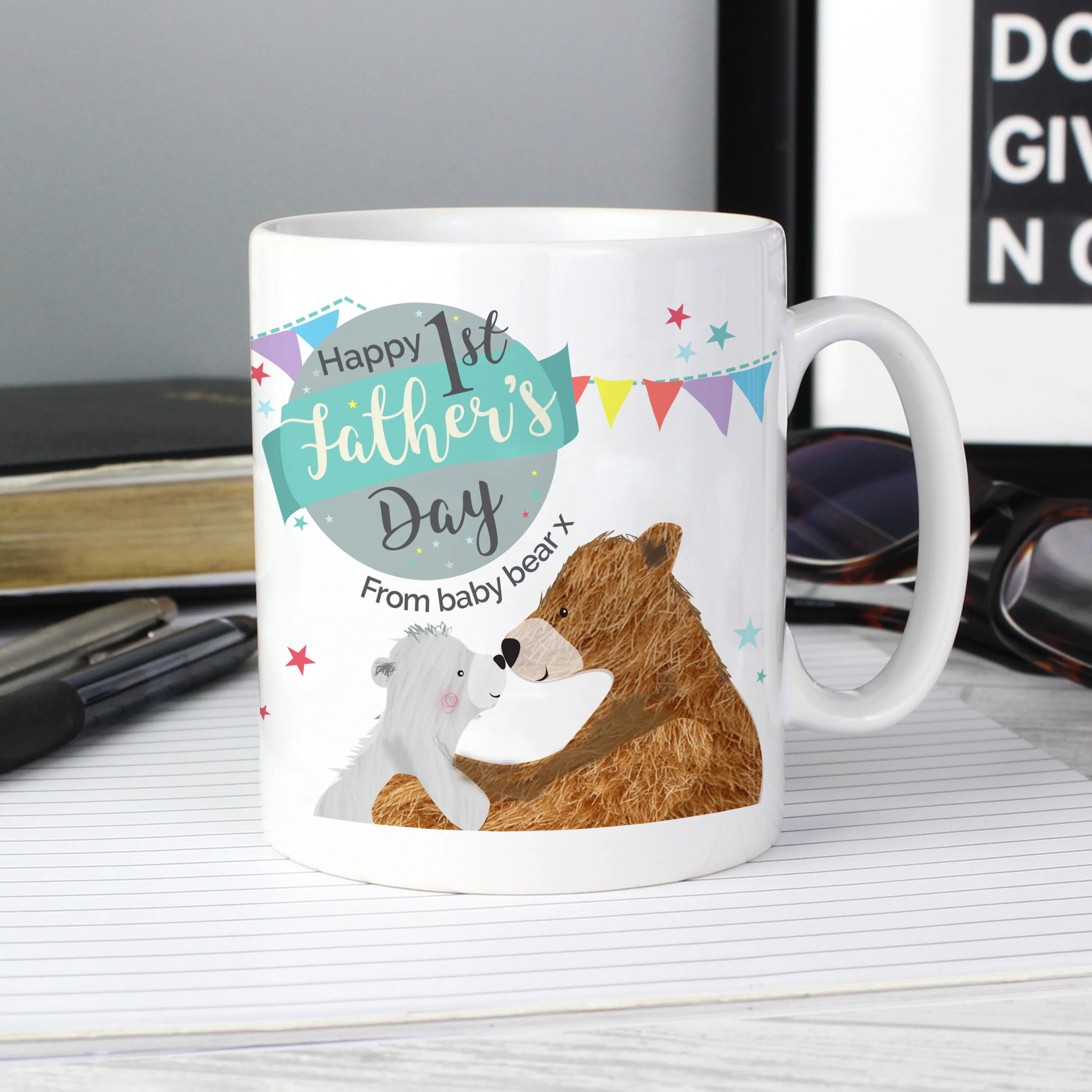 Personalised 1st Father's Day Daddy Bear Mug - Image 7