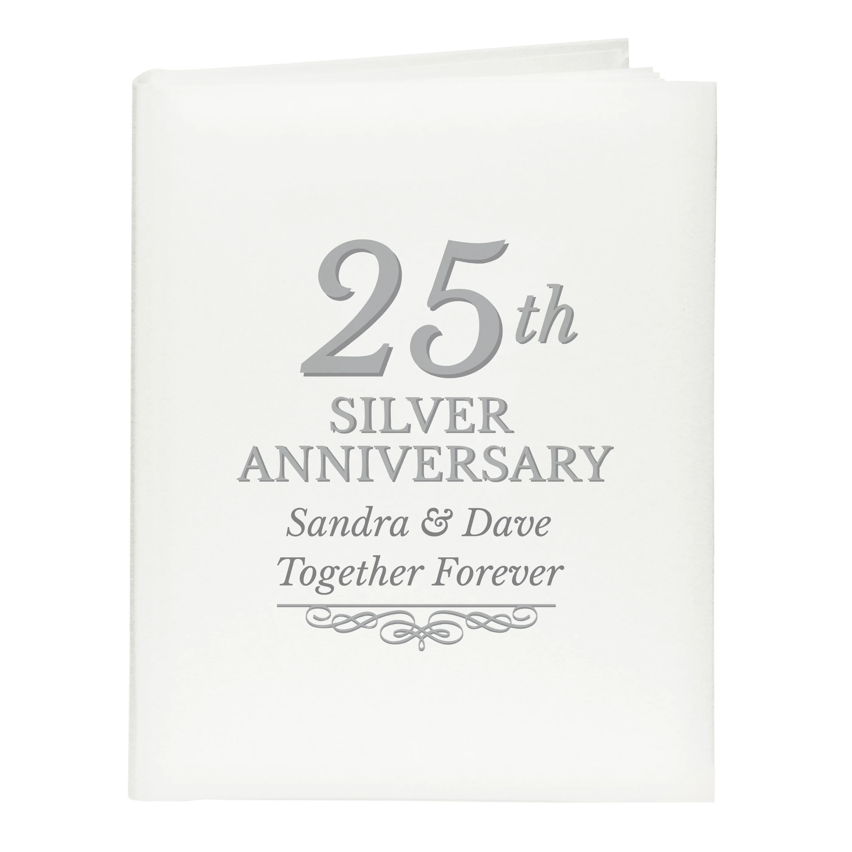 Personalised 25th Silver Anniversary Traditional Photo Album - Image 2