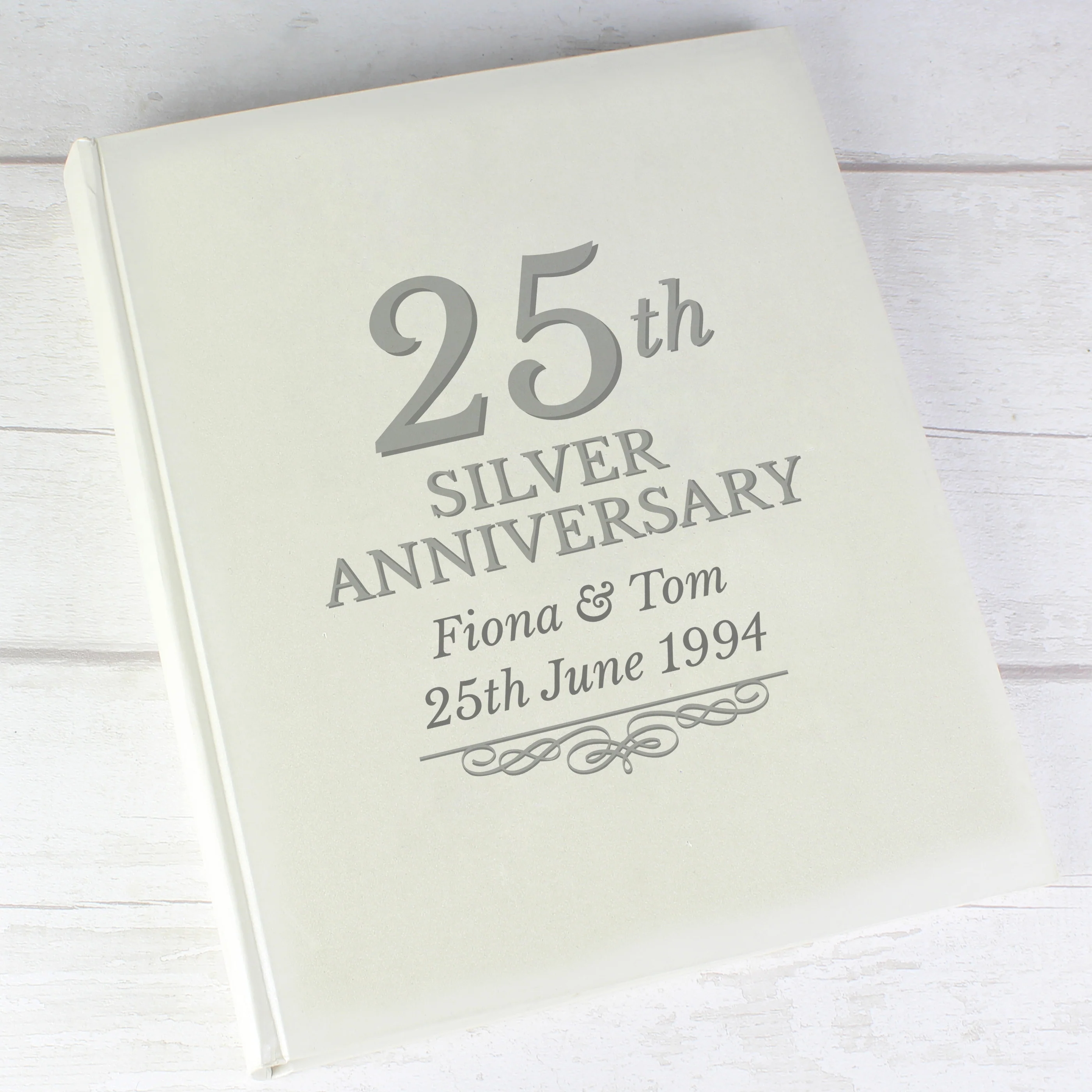 Personalised 25th Silver Anniversary Traditional Photo Album - Image 3
