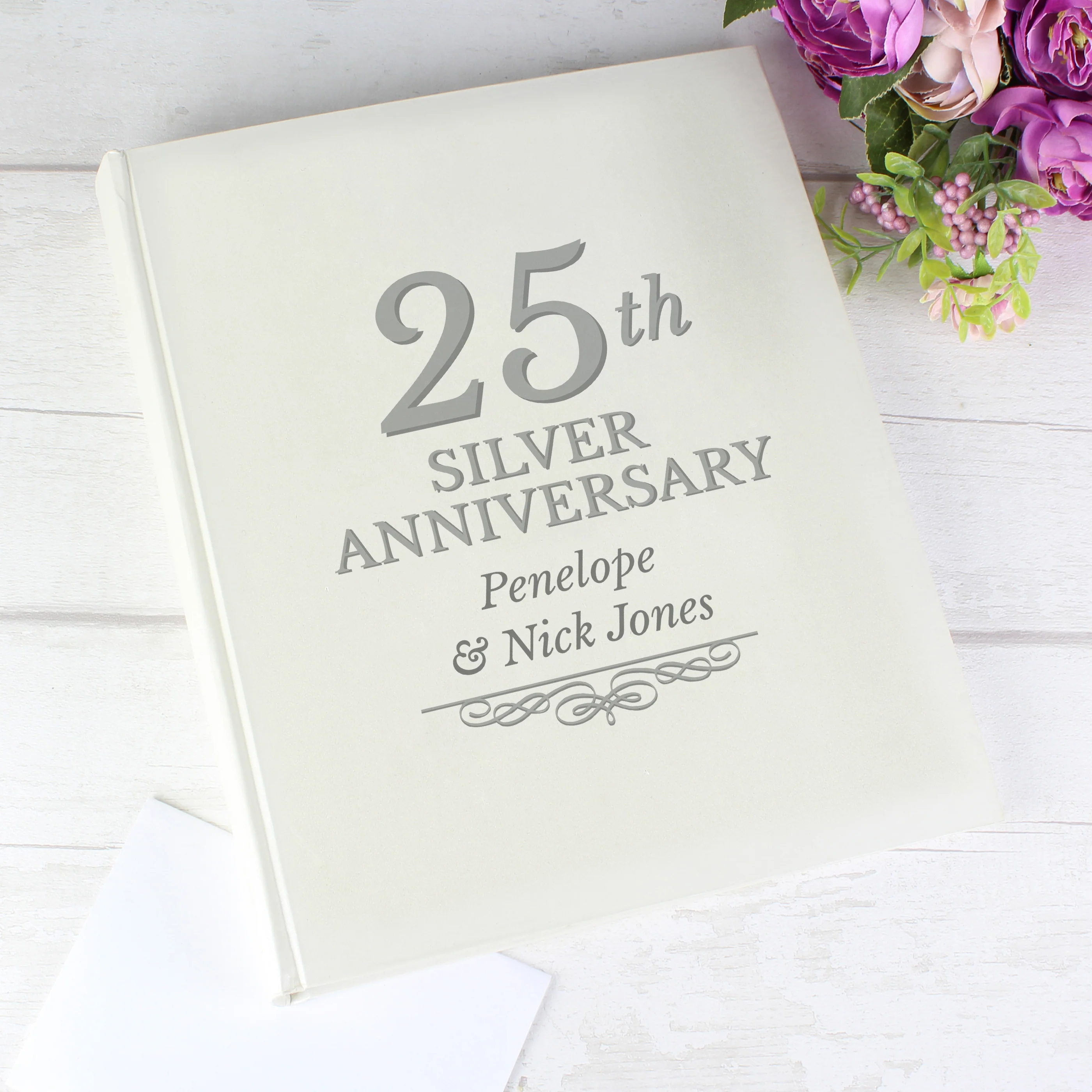 Personalised 25th Silver Anniversary Traditional Photo Album - Image 5