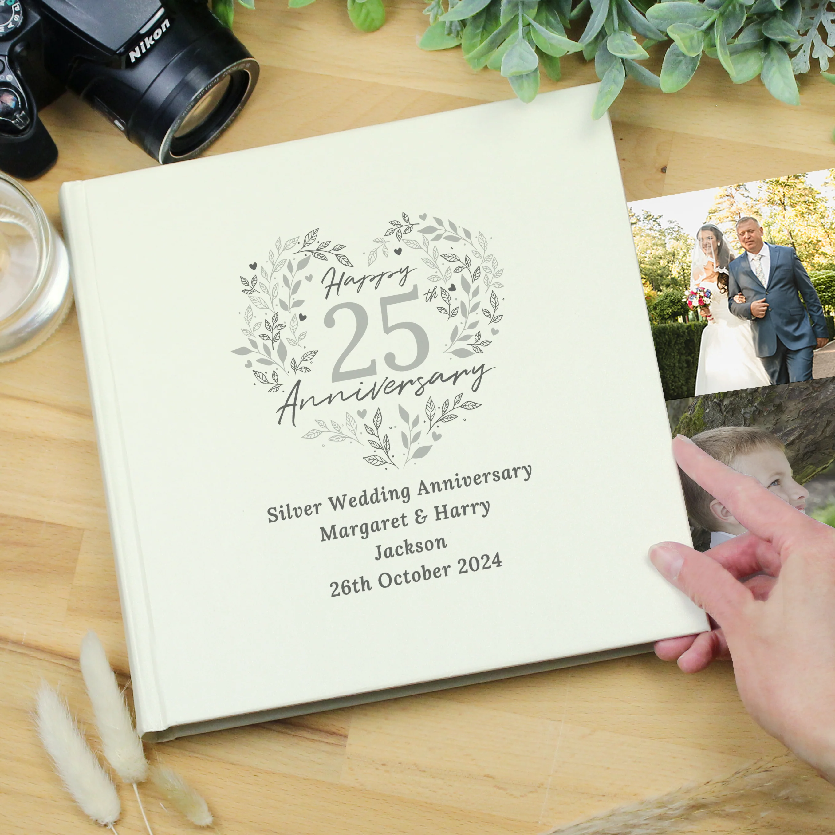 Personalised 25th Silver Wedding Anniversary Photo Album - Image 3