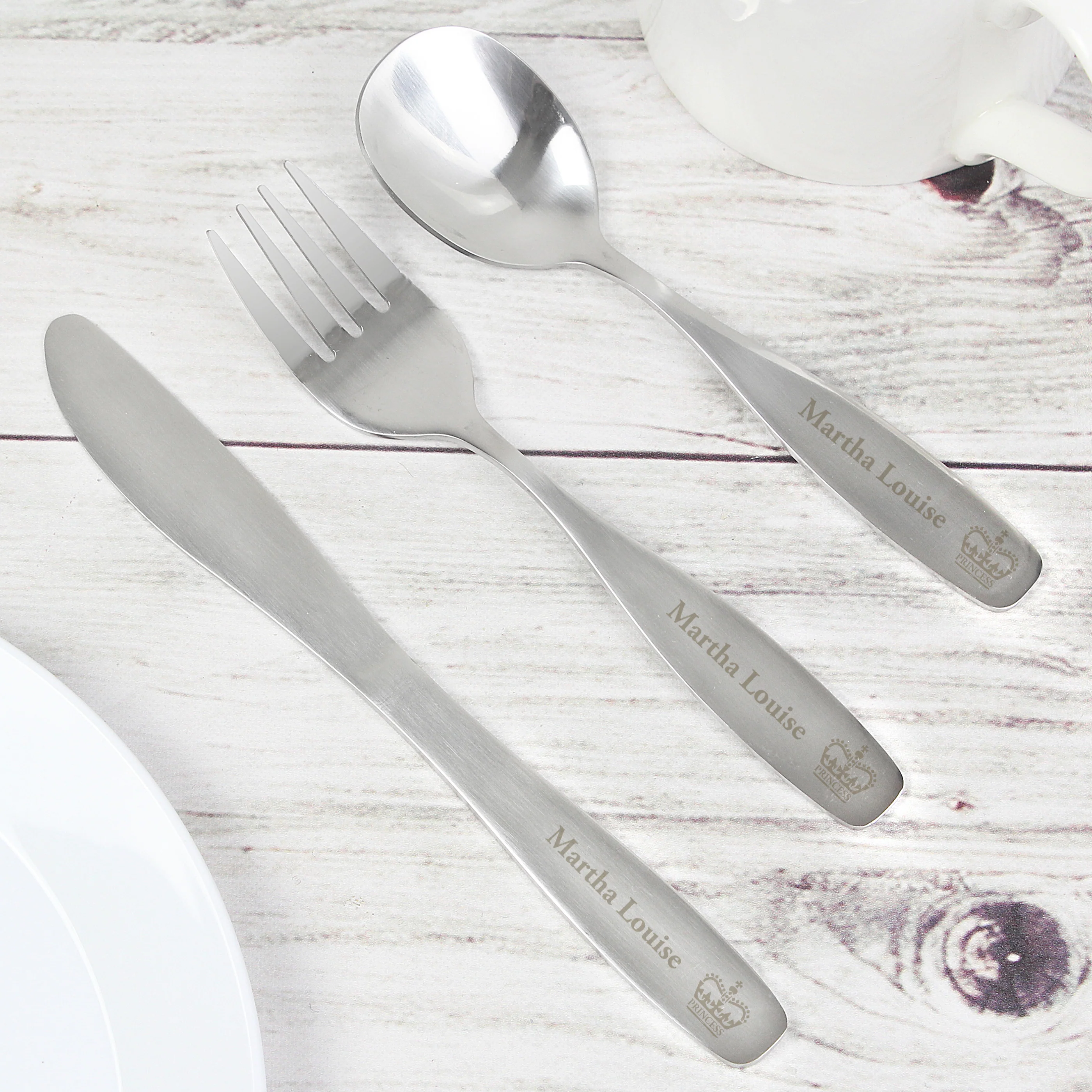 Personalised 3 Piece Princess Cutlery Set - Image 4