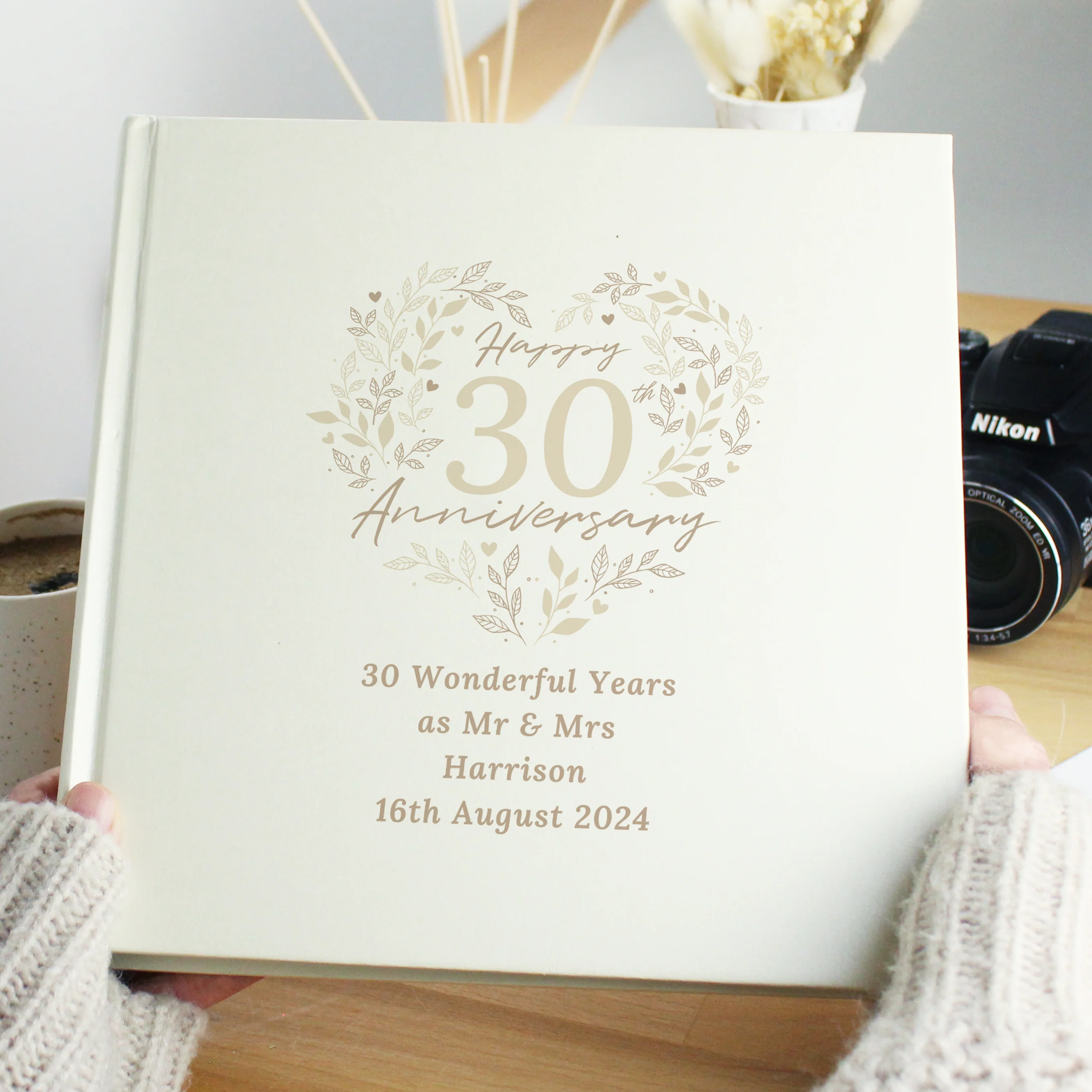 Personalised 30th Pearl Wedding Anniversary Photo Album - Image 2