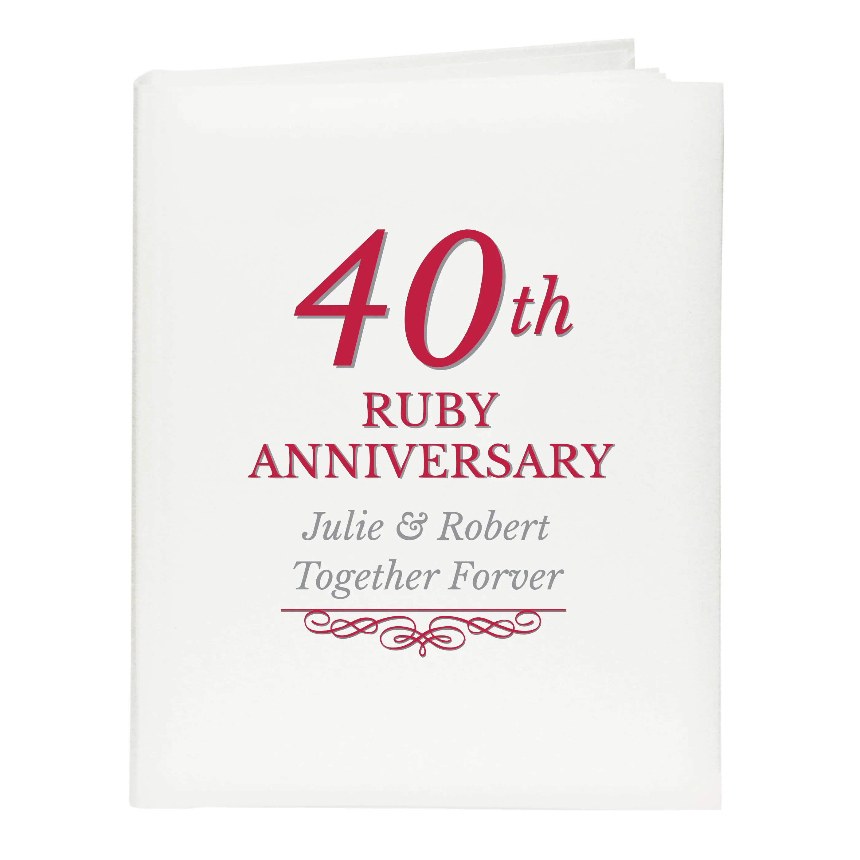 Personalised 40th Ruby Anniversary Traditional Photo Album - Image 2