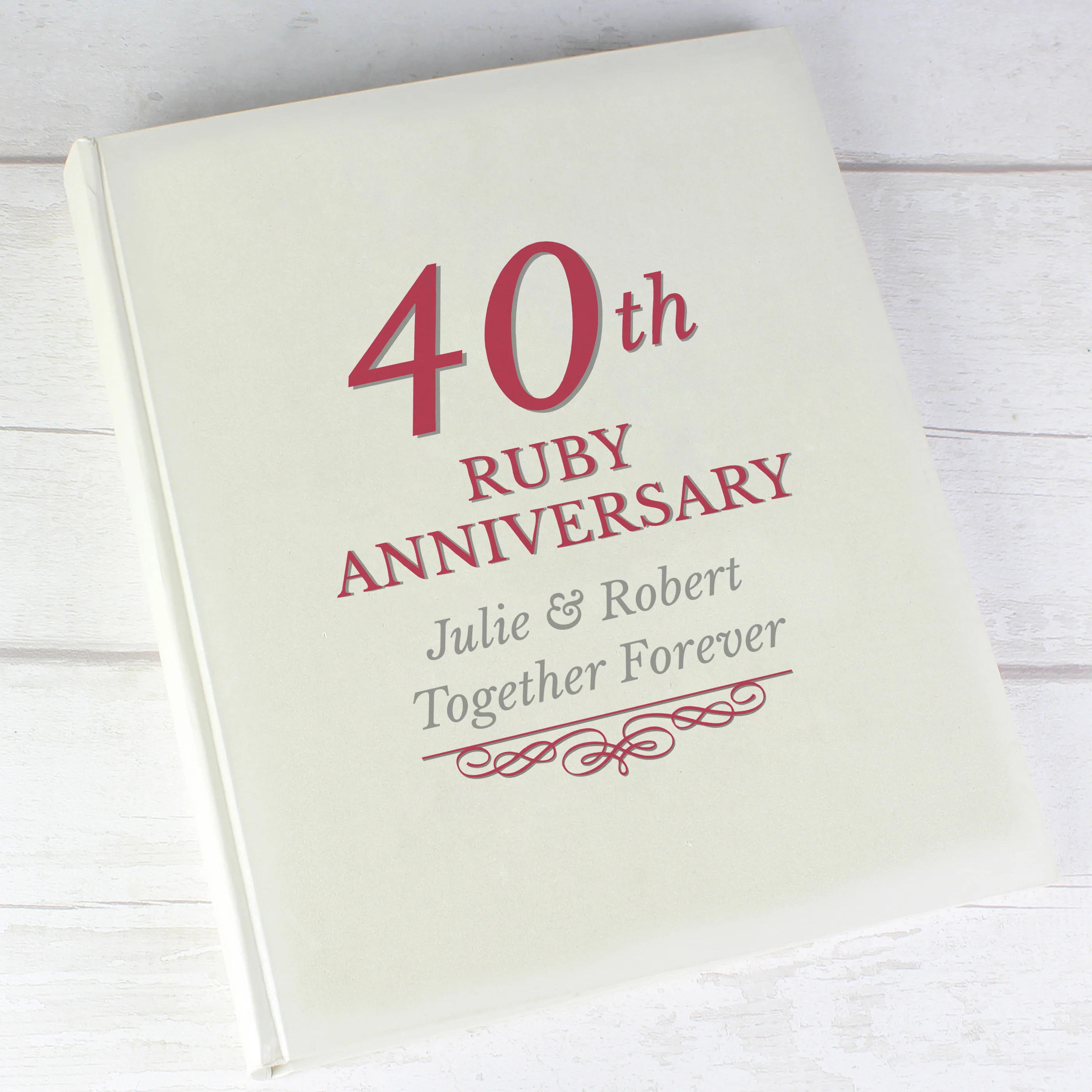 Personalised 40th Ruby Anniversary Traditional Photo Album - Image 3