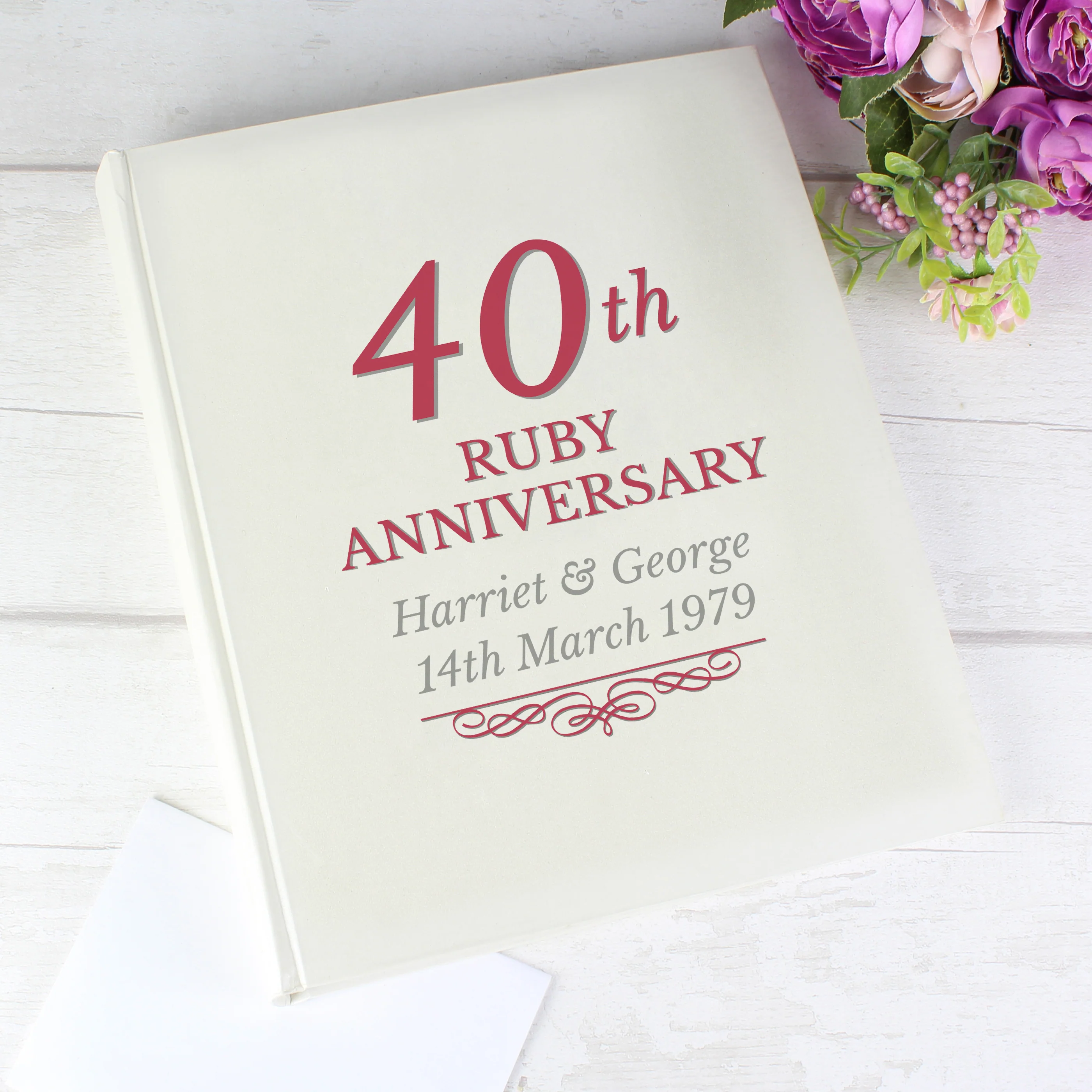 Personalised 40th Ruby Anniversary Traditional Photo Album - Image 4