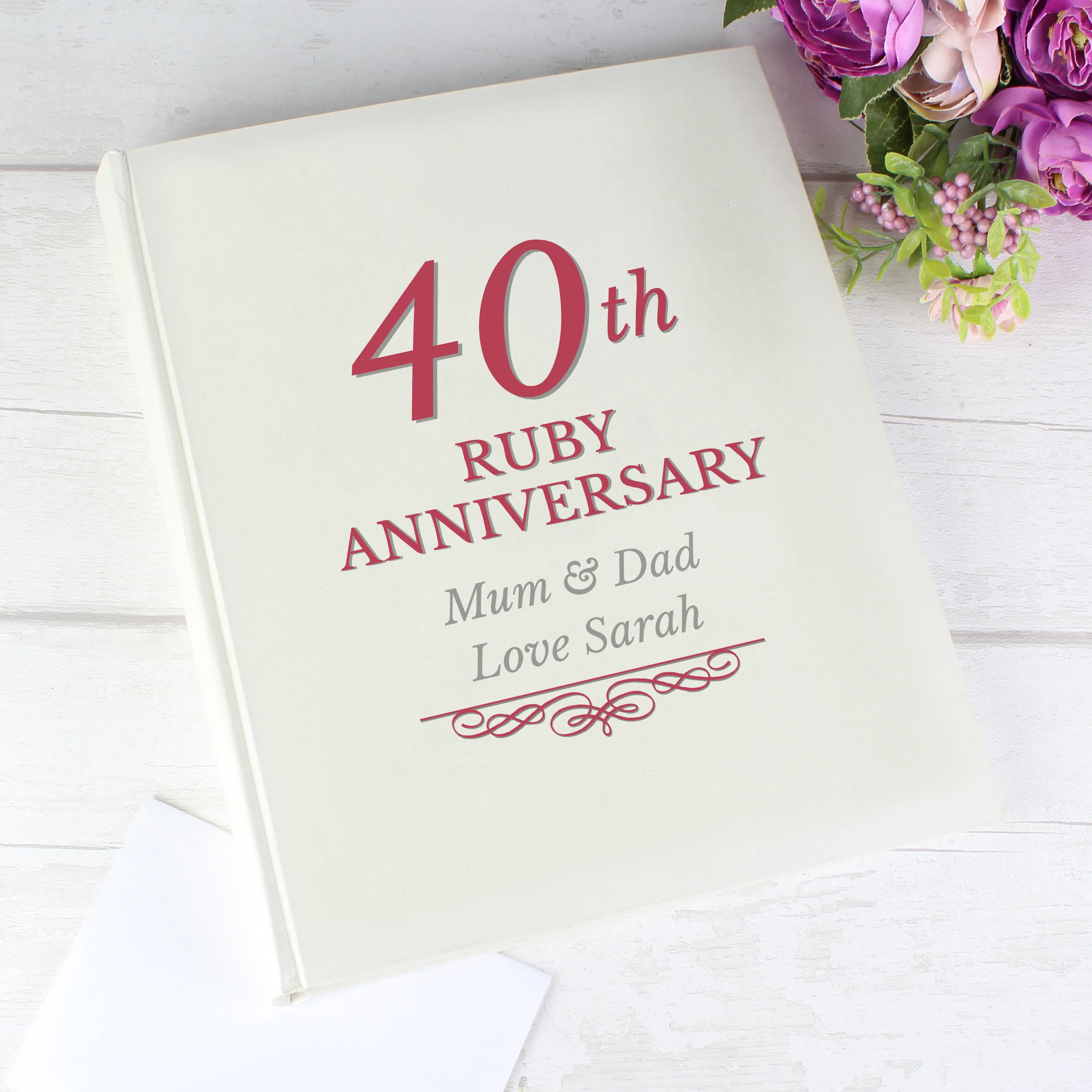 Personalised 40th Ruby Anniversary Traditional Photo Album - Image 5