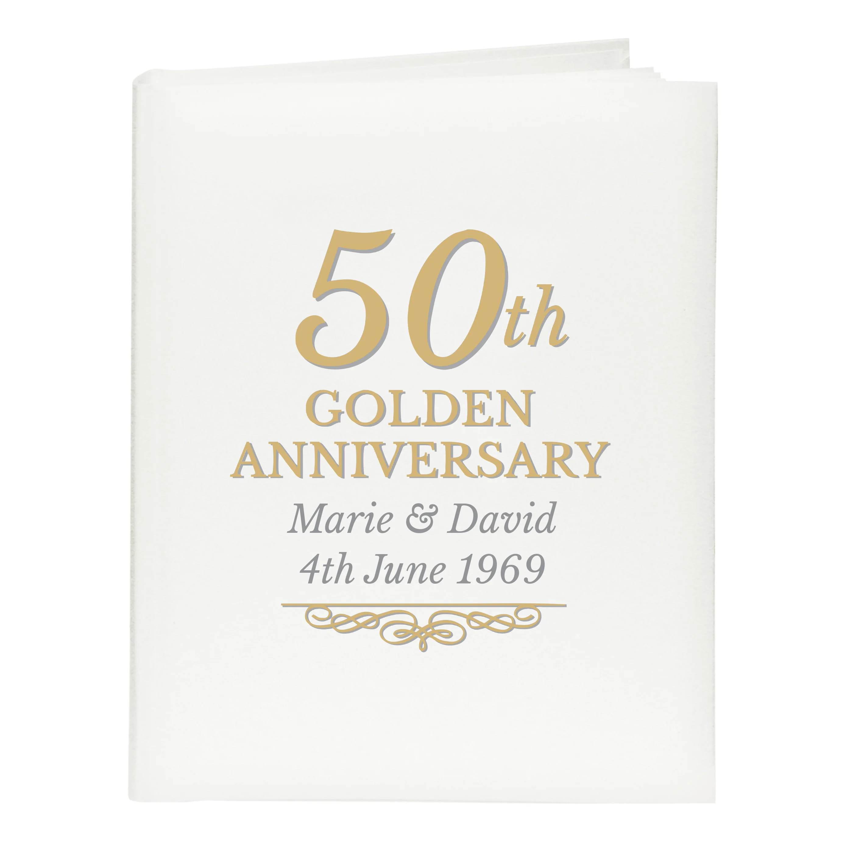 Personalised 50th Golden Anniversary Traditional Photo Album - Image 2