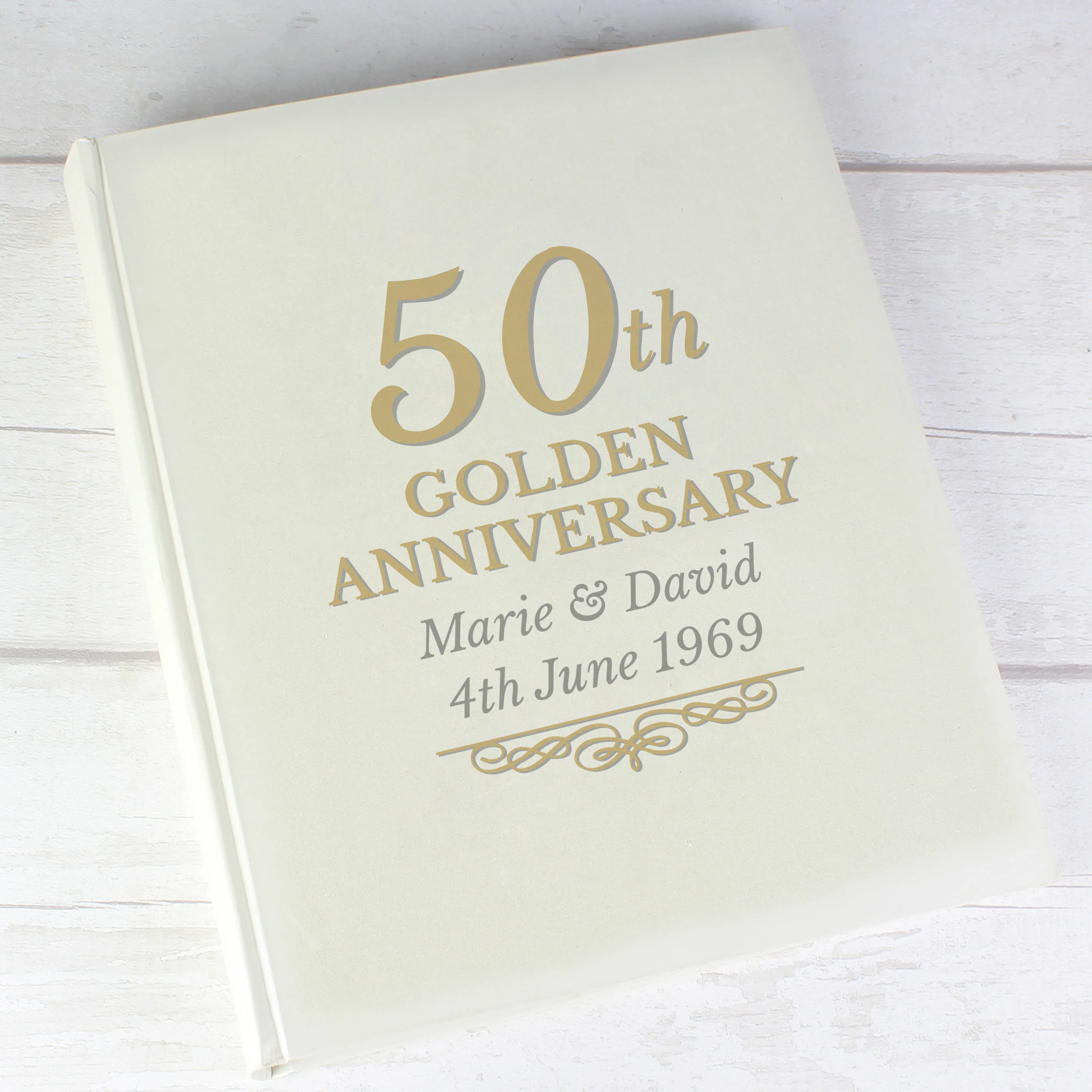 Personalised 50th Golden Anniversary Traditional Photo Album - Image 3