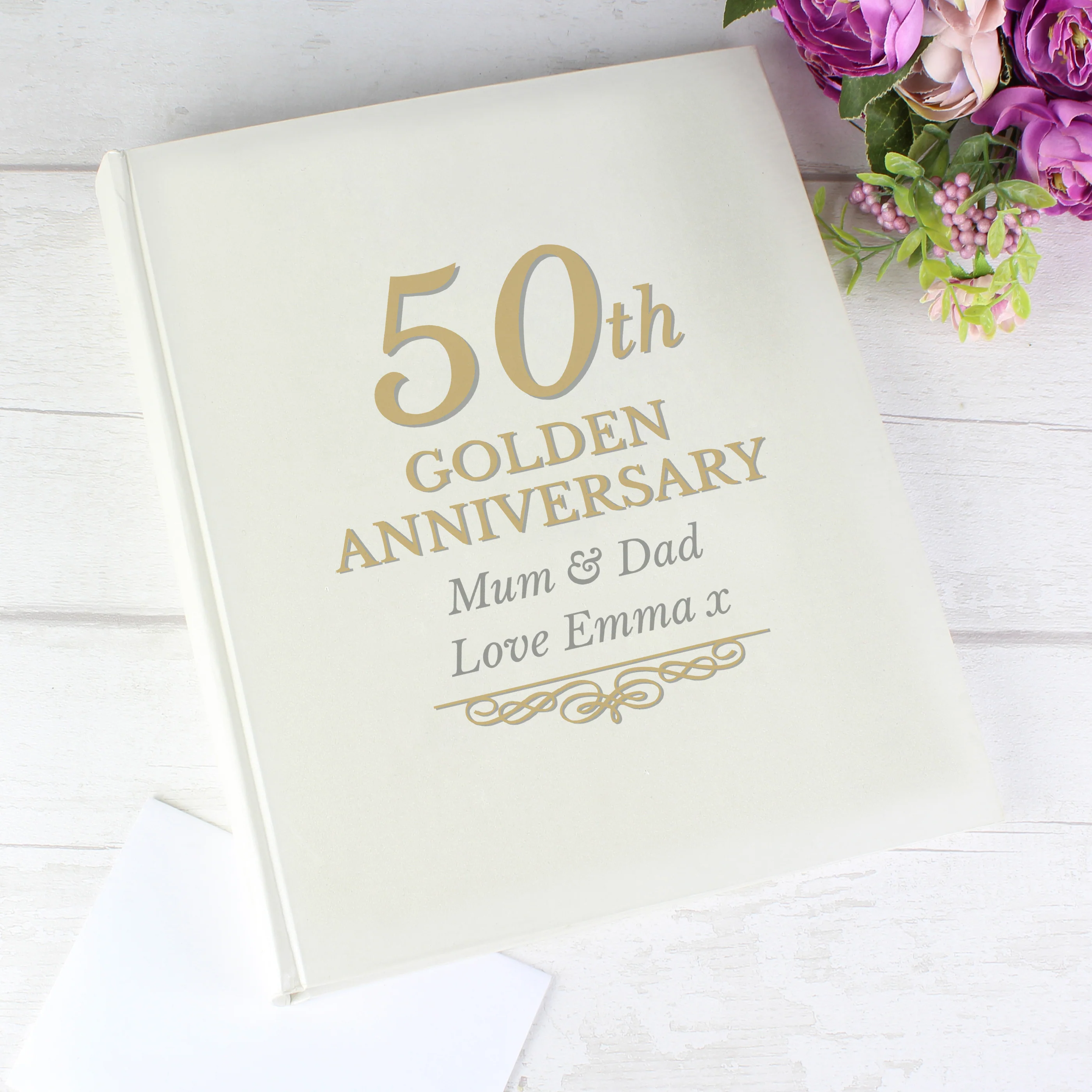 Personalised 50th Golden Anniversary Traditional Photo Album - Image 5