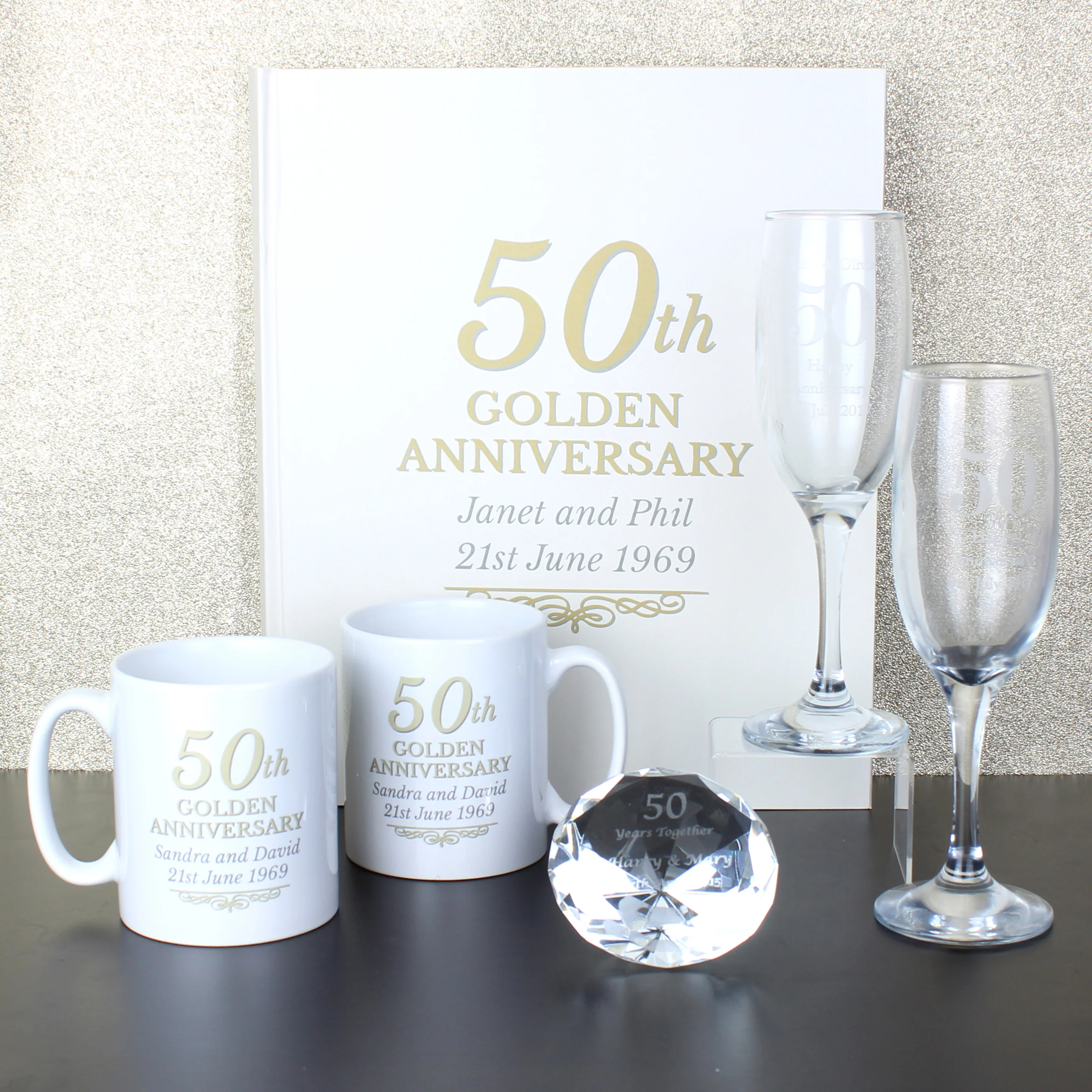 Personalised 50th Golden Anniversary Traditional Photo Album - Image 7