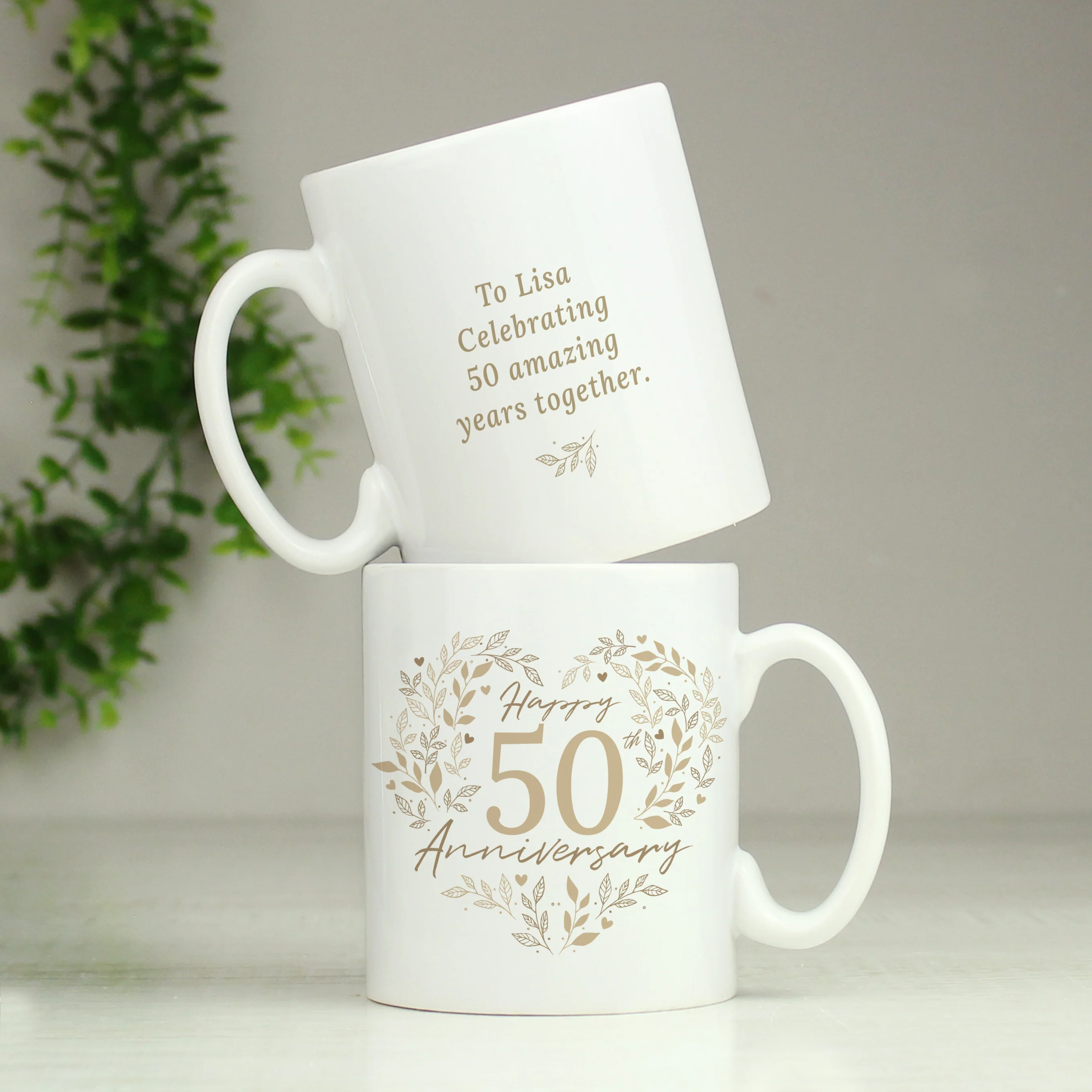 Personalised 50th Golden Wedding Anniversary Mug - Image 4