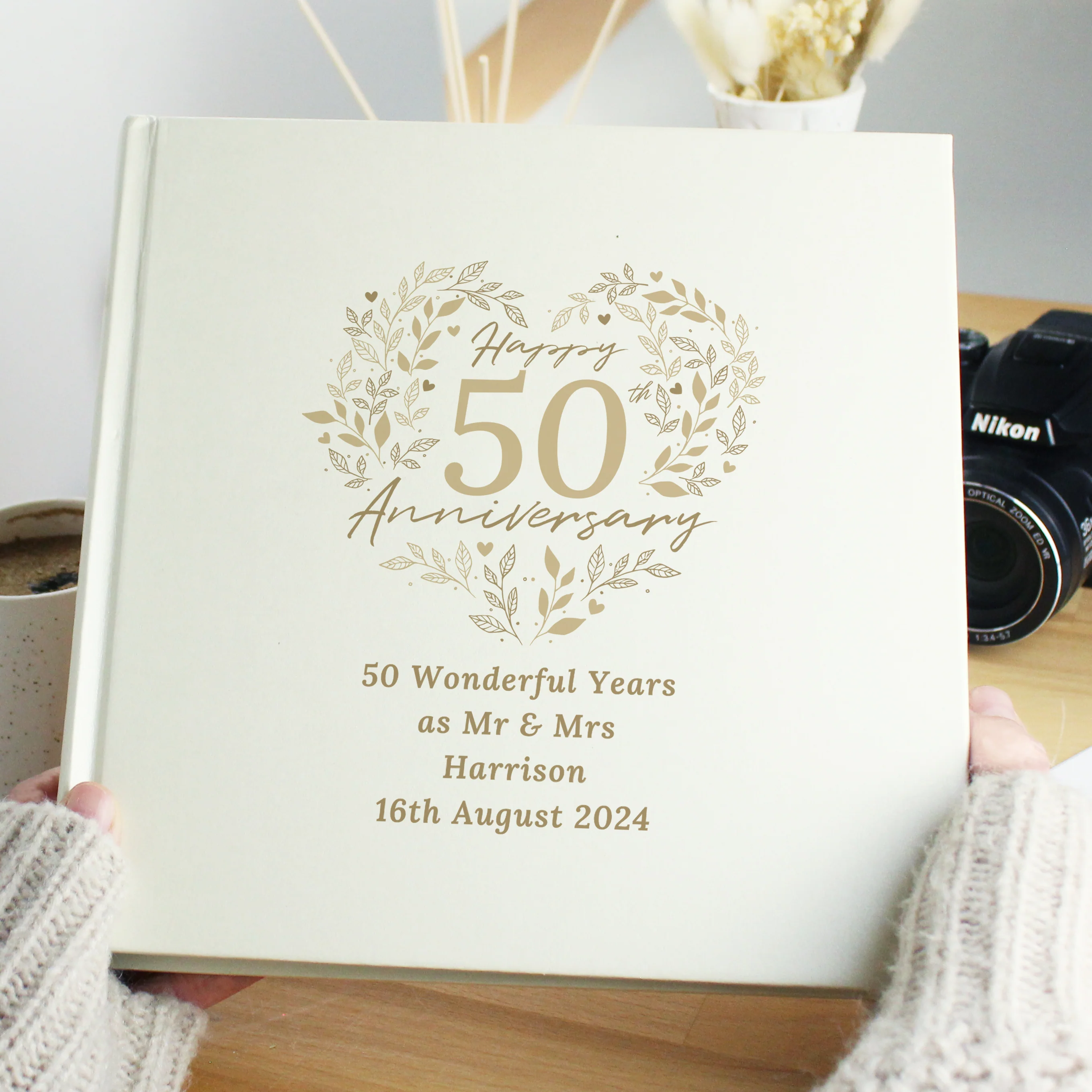 Personalised 50th Golden Wedding Anniversary Photo Album - Image 2