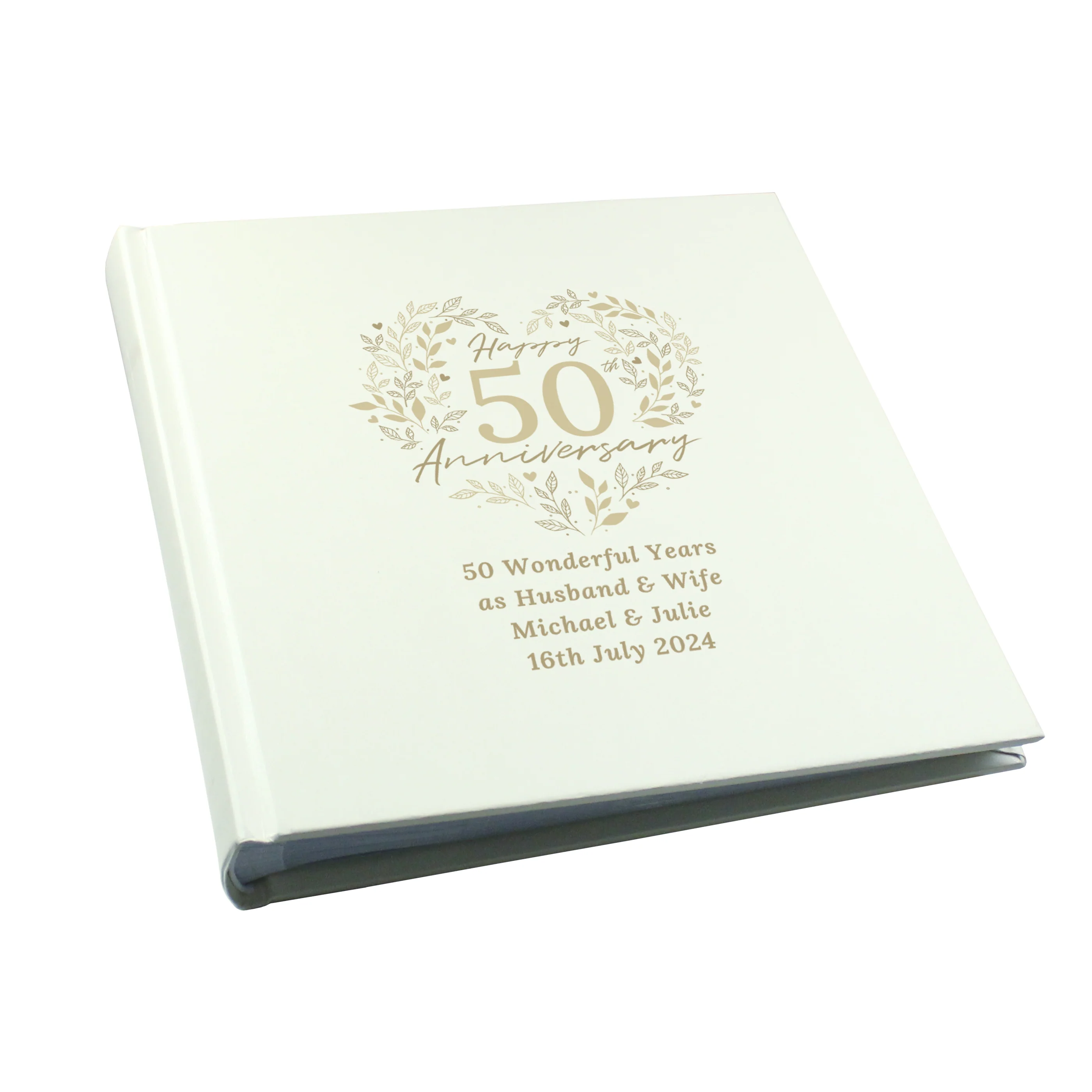 Personalised 50th Golden Wedding Anniversary Photo Album - Image 5