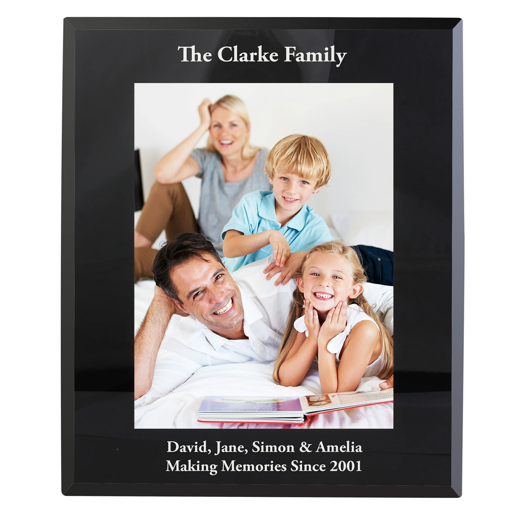 Personalised 5x7 Black Glass Photo Frame - Image 9