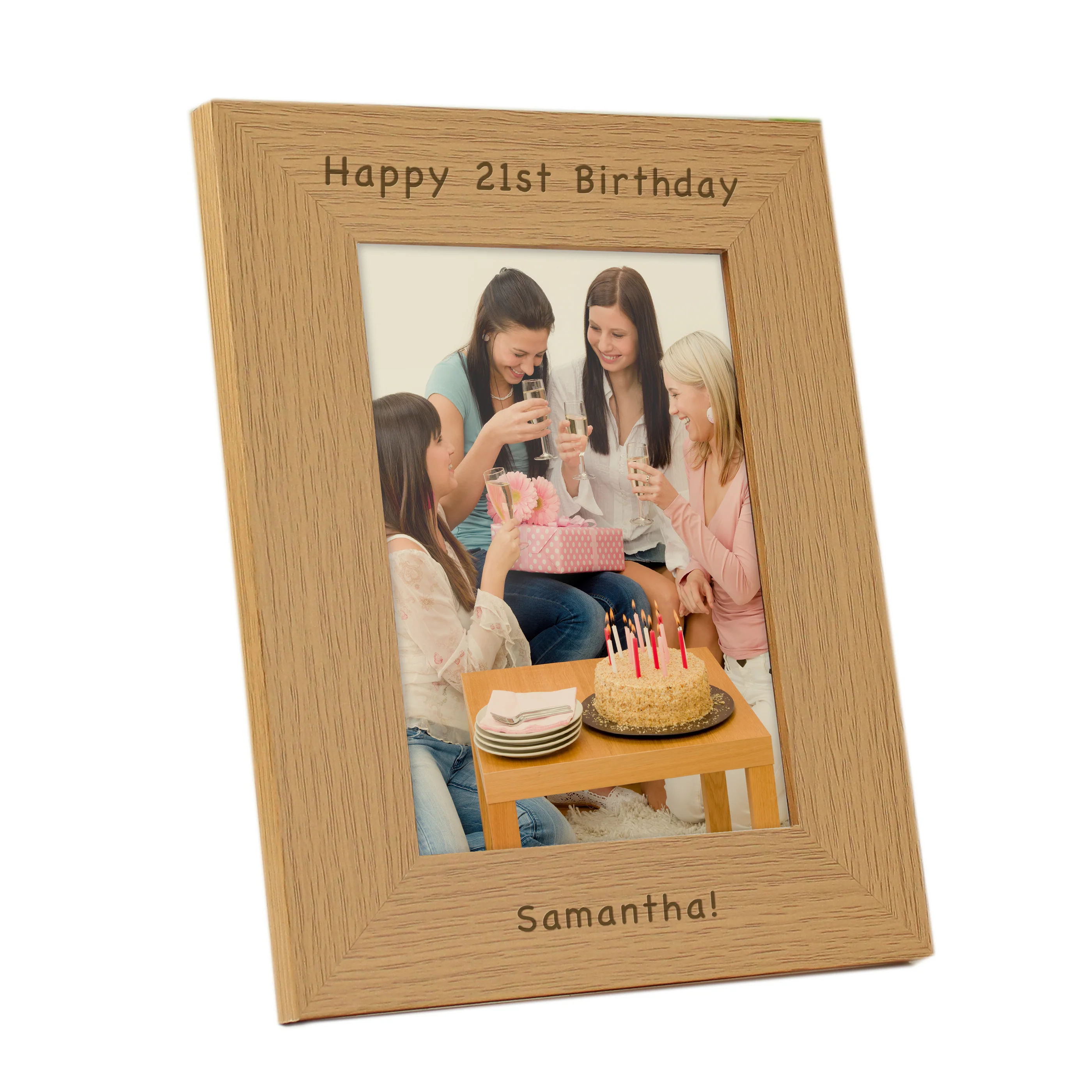 Personalised 5x7 Potrait Wooden Photo Frame - Image 4