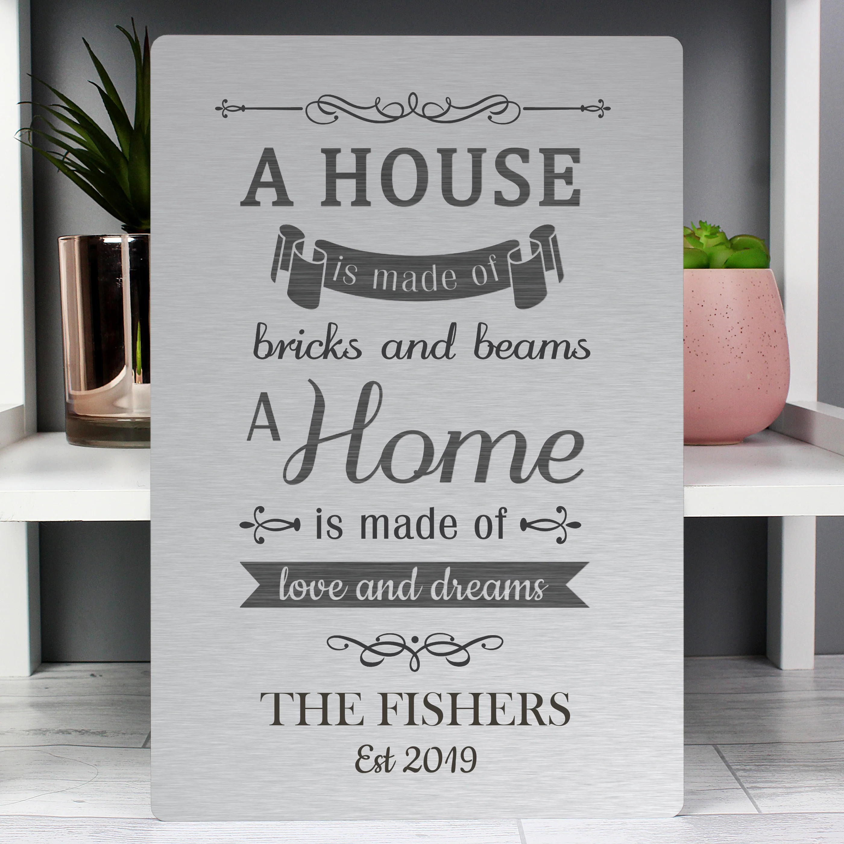 Personalised 'A House Is Made Of...' Metal Sign - Image 2