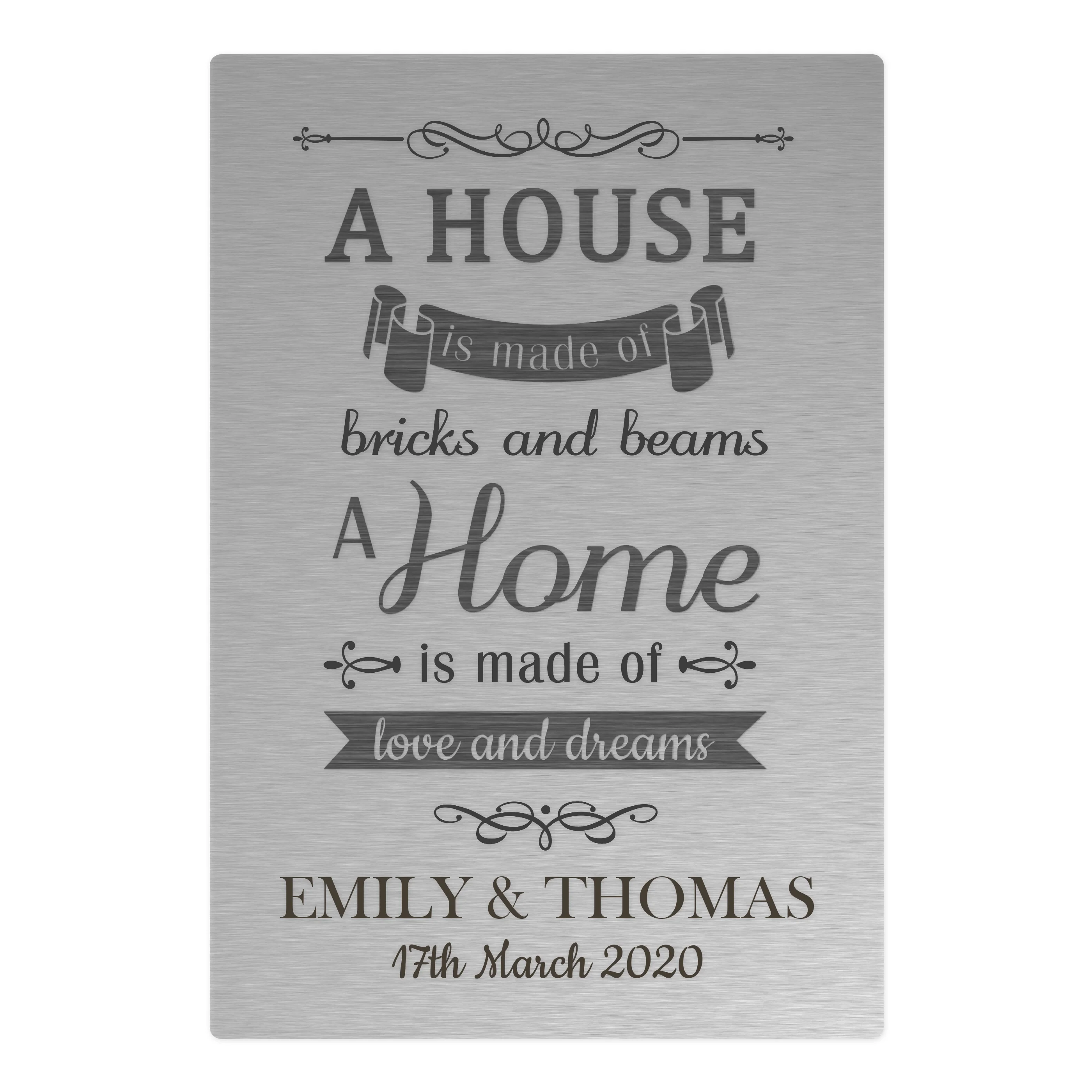 Personalised 'A House Is Made Of...' Metal Sign - Image 3