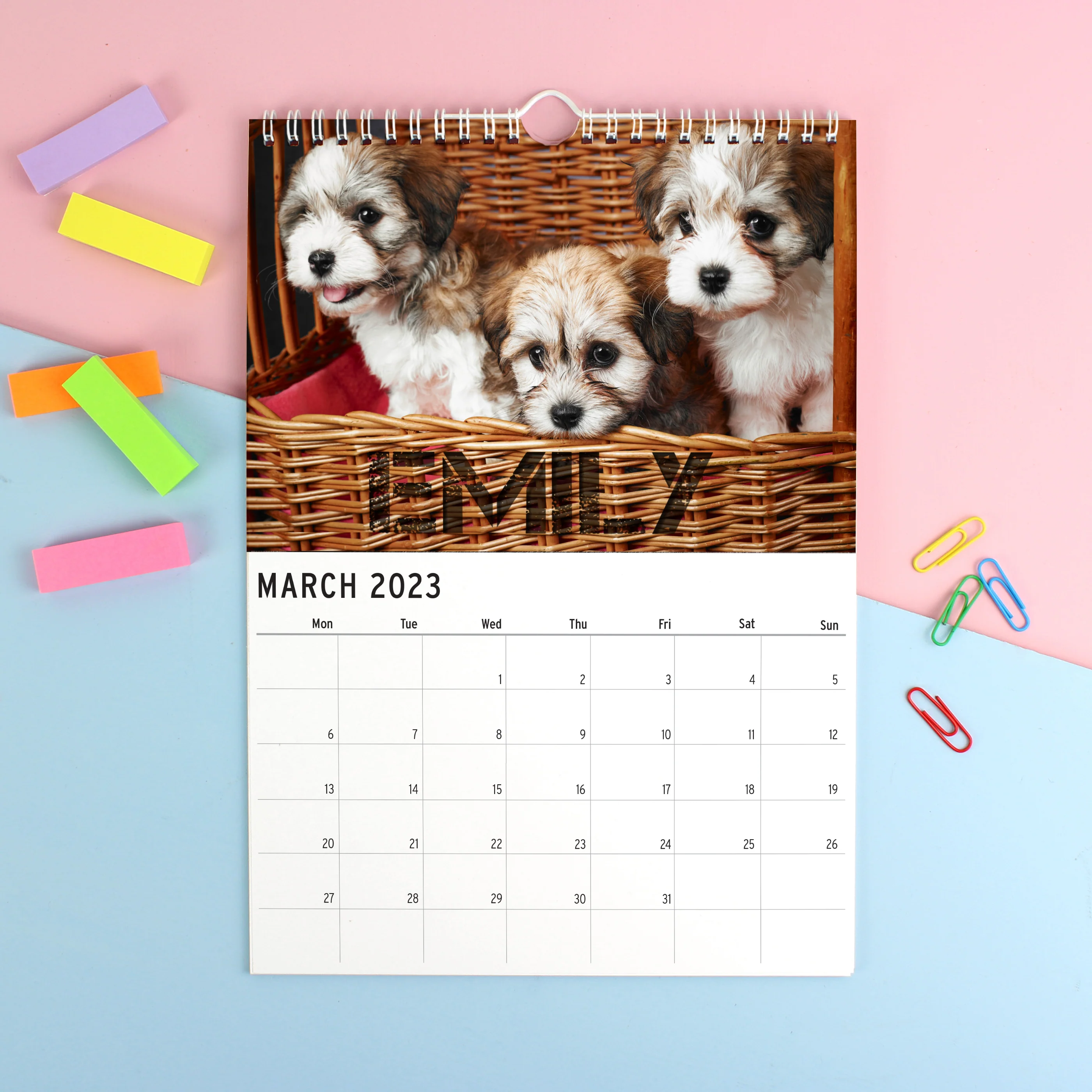 Personalised A4 Barking Mad Calendar - Image 3