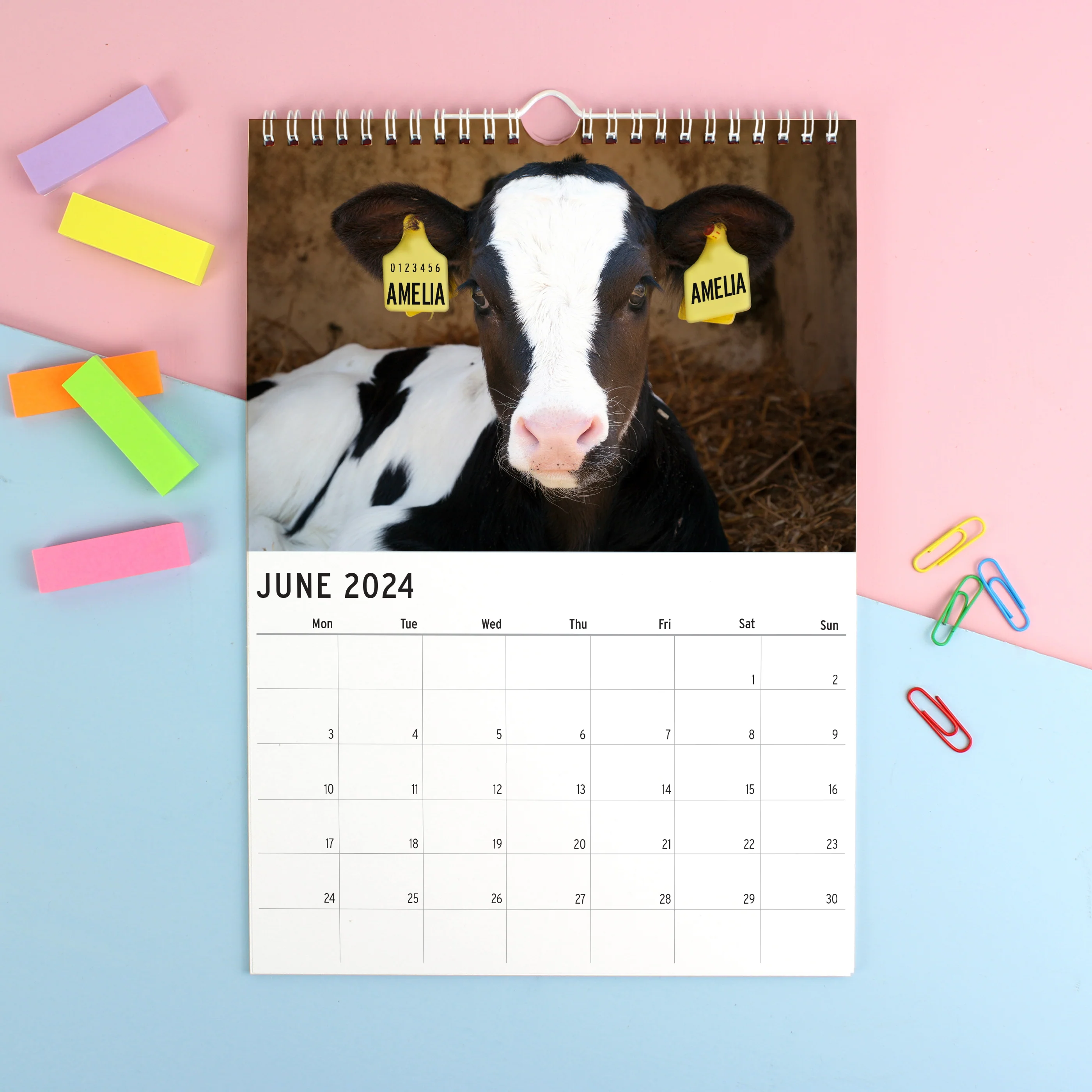 Personalised A4 Cute Animals Calendar - Image 6