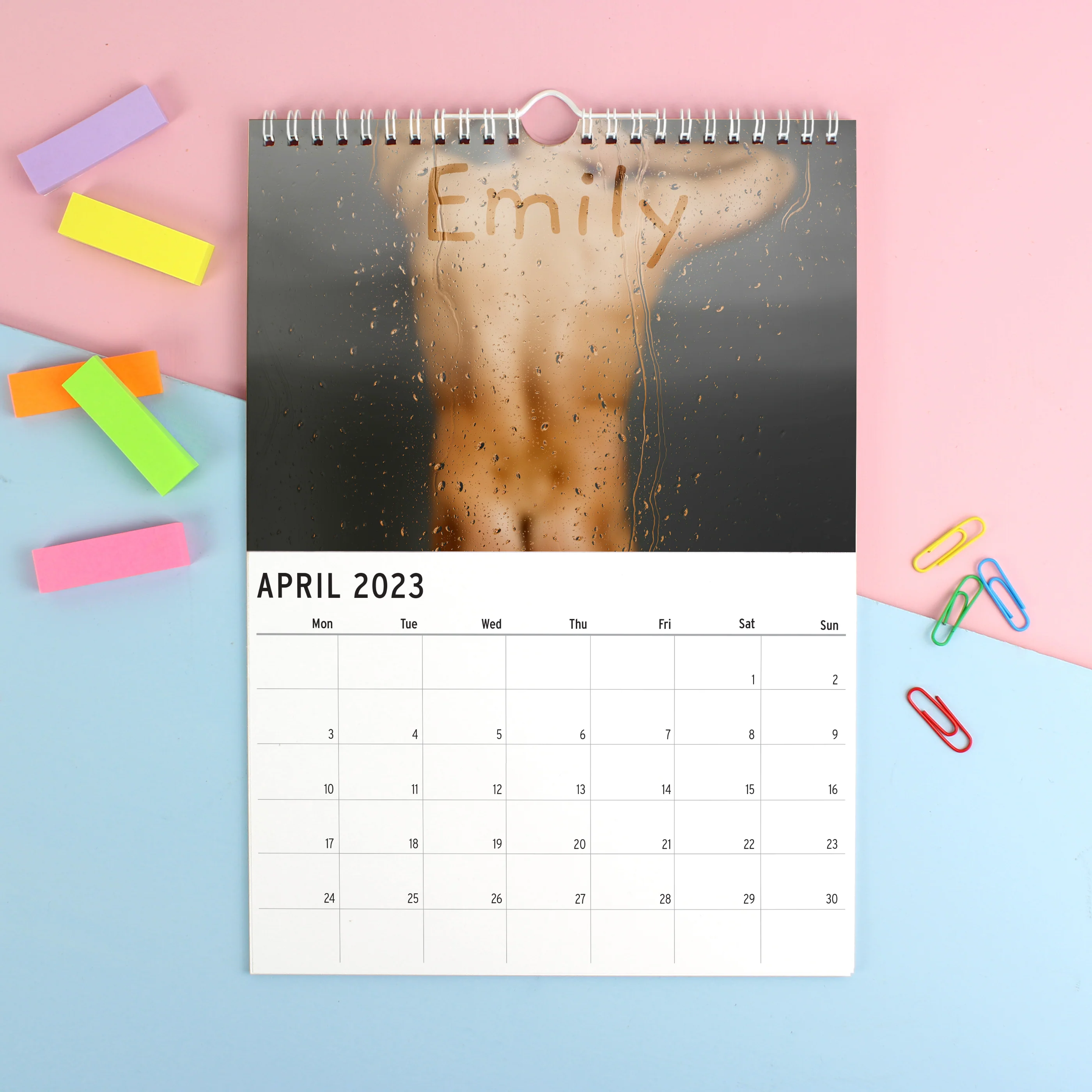Personalised A4 Hot Hunks Calendar - Image 3