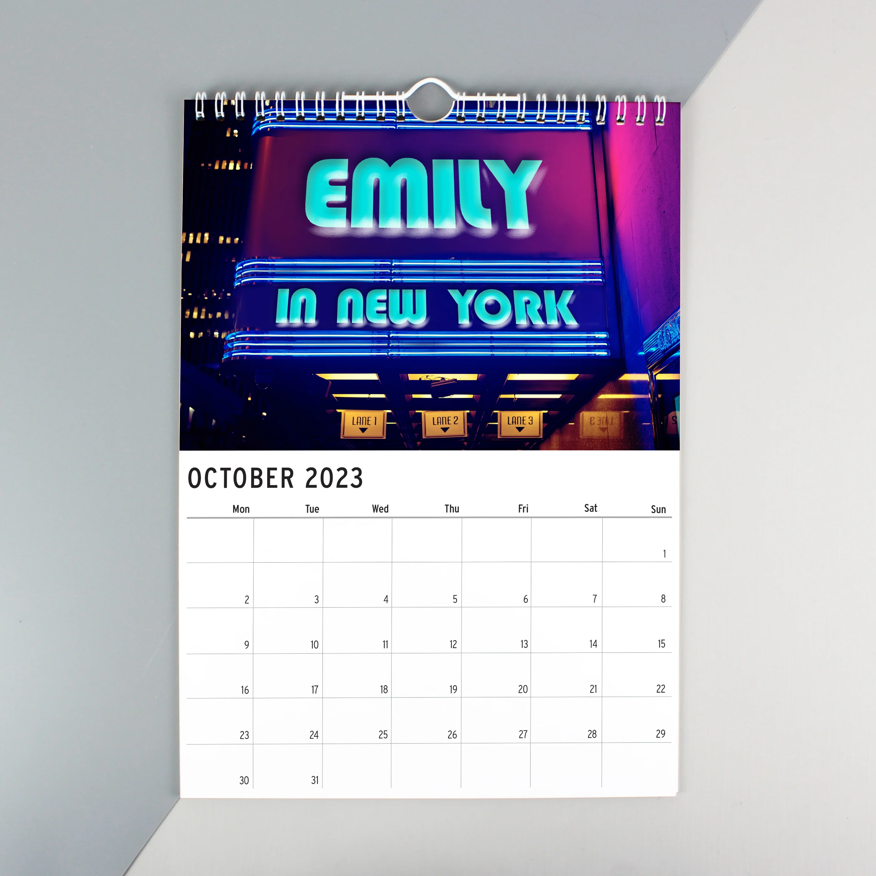 Personalised A4 New York Calendar - Image 3