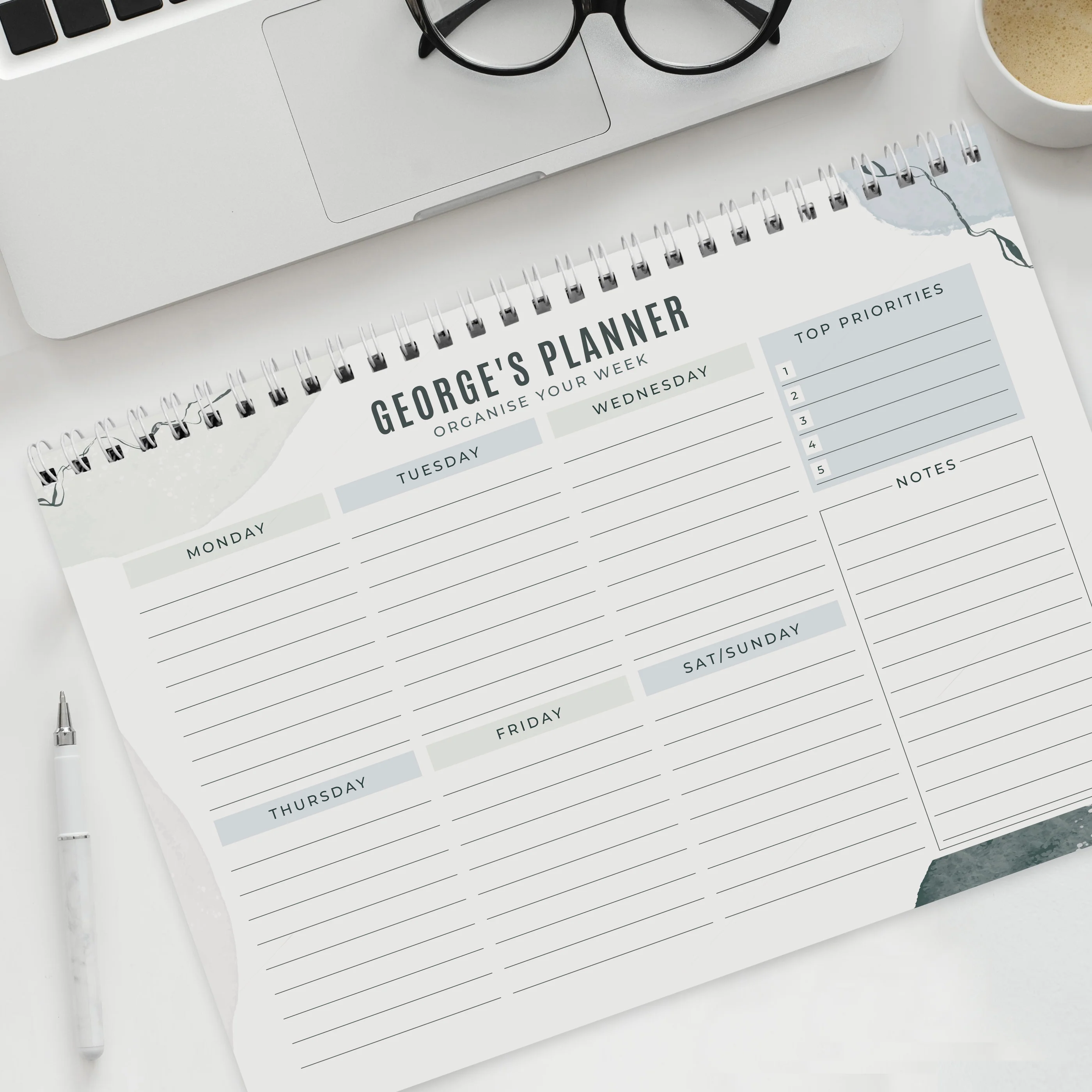 Personalised Abstract A4 Desk Planner - Image 2