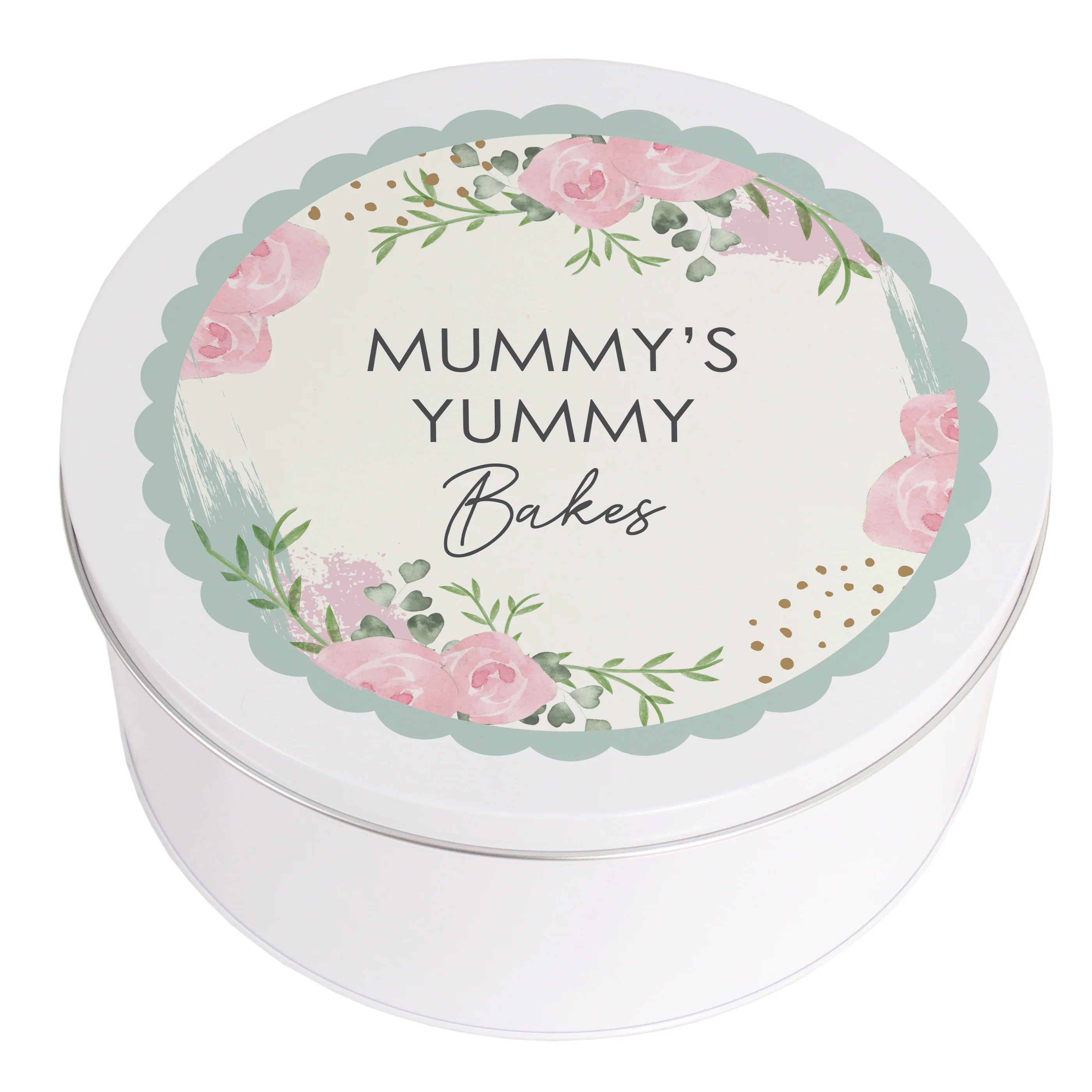 Personalised Abstract Rose Cake Tin - Image 5