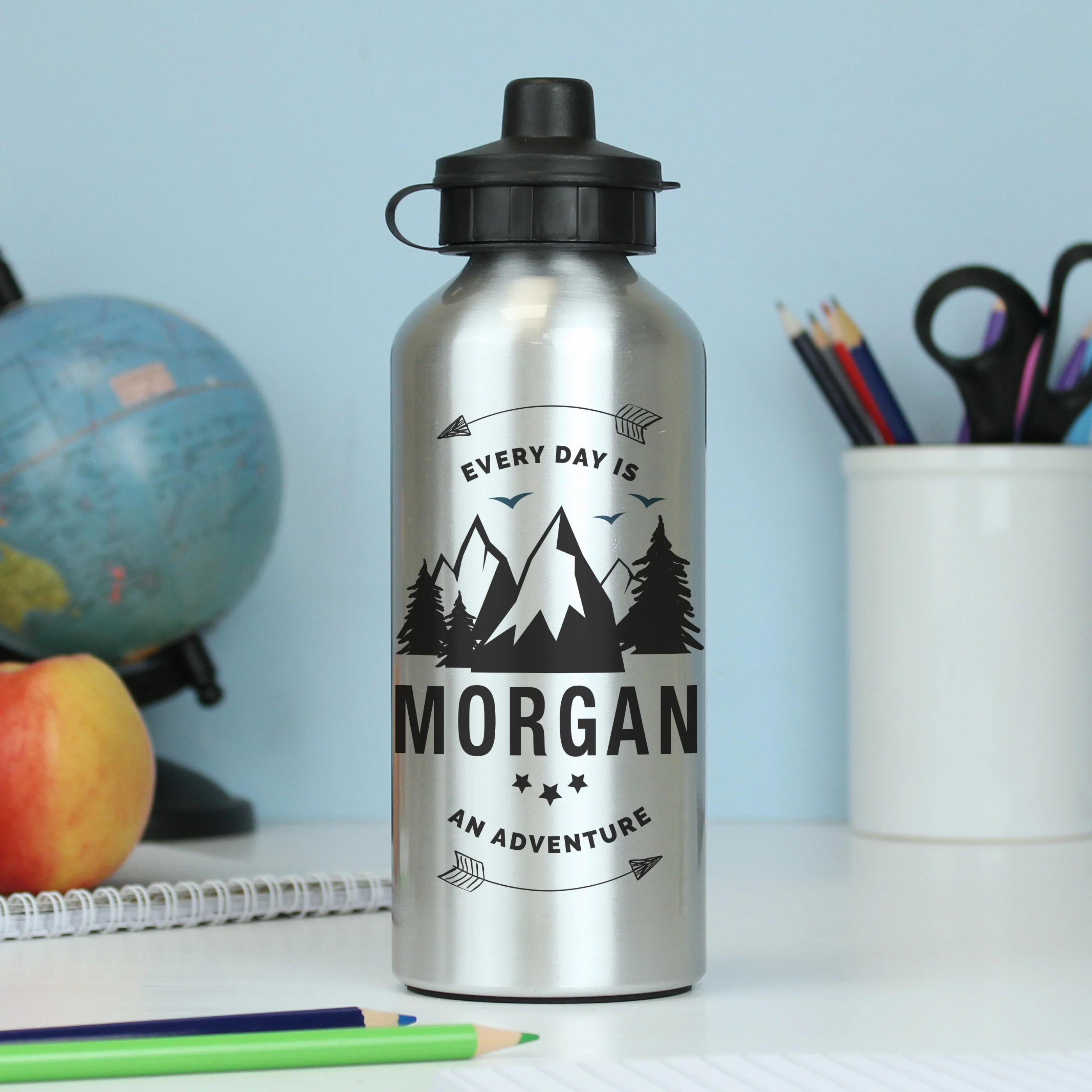 Personalised Adventure Silver Drinks Bottle - Image 4