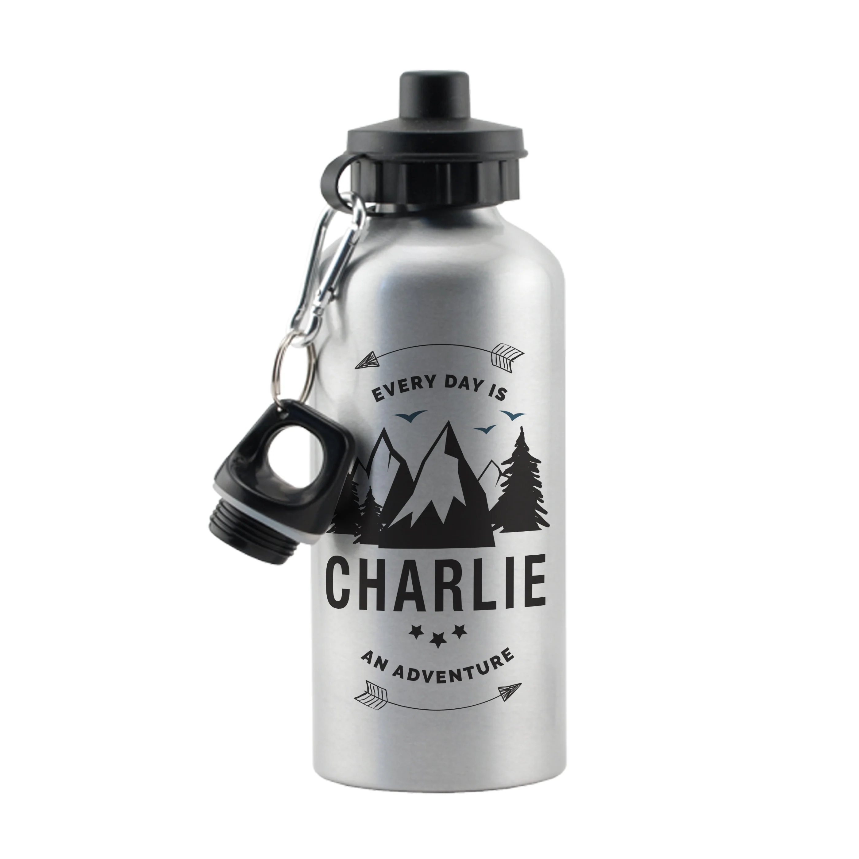 Personalised Adventure Silver Drinks Bottle - Image 5