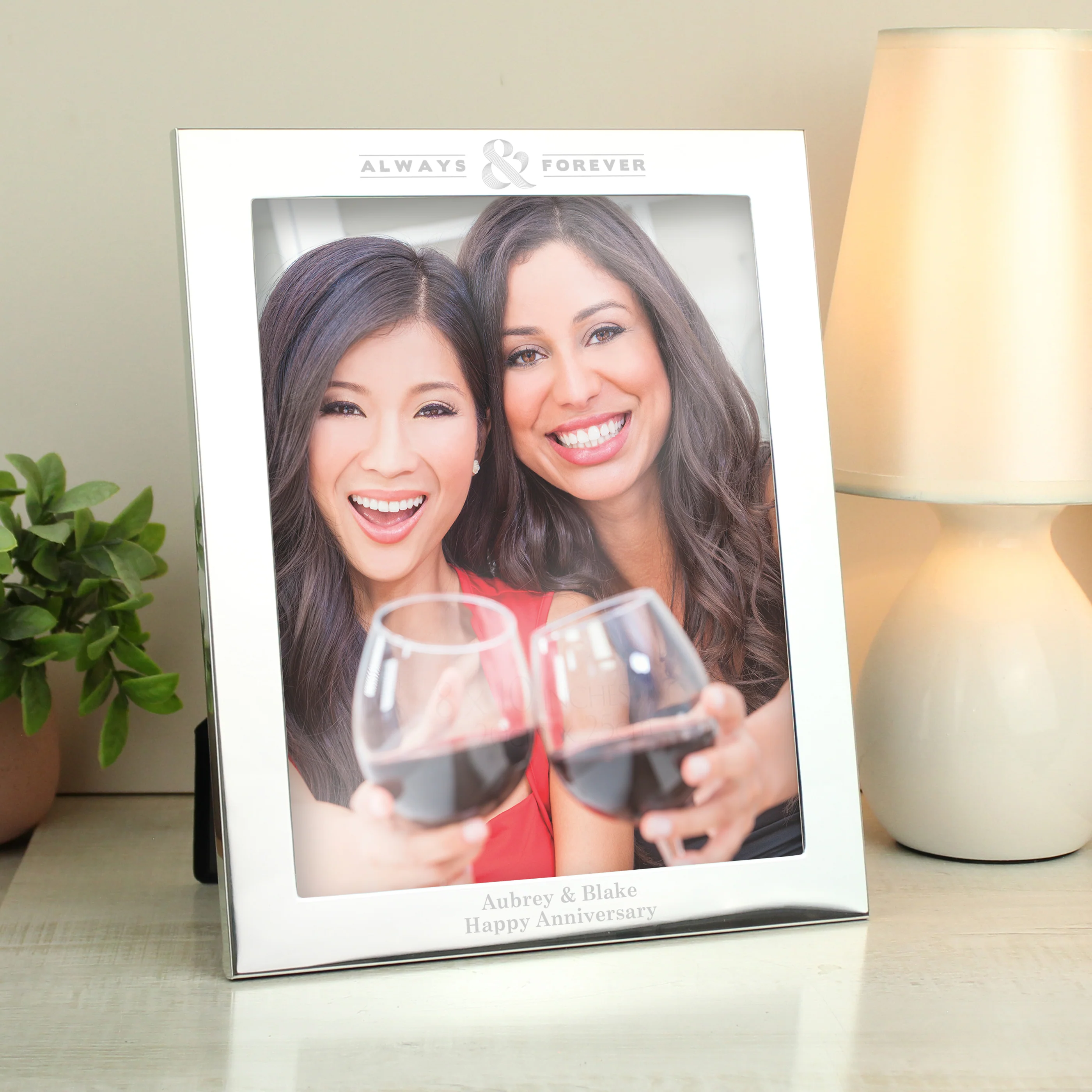 Personalised Always & Forever 10x8 Silver Photo Frame - Image 3