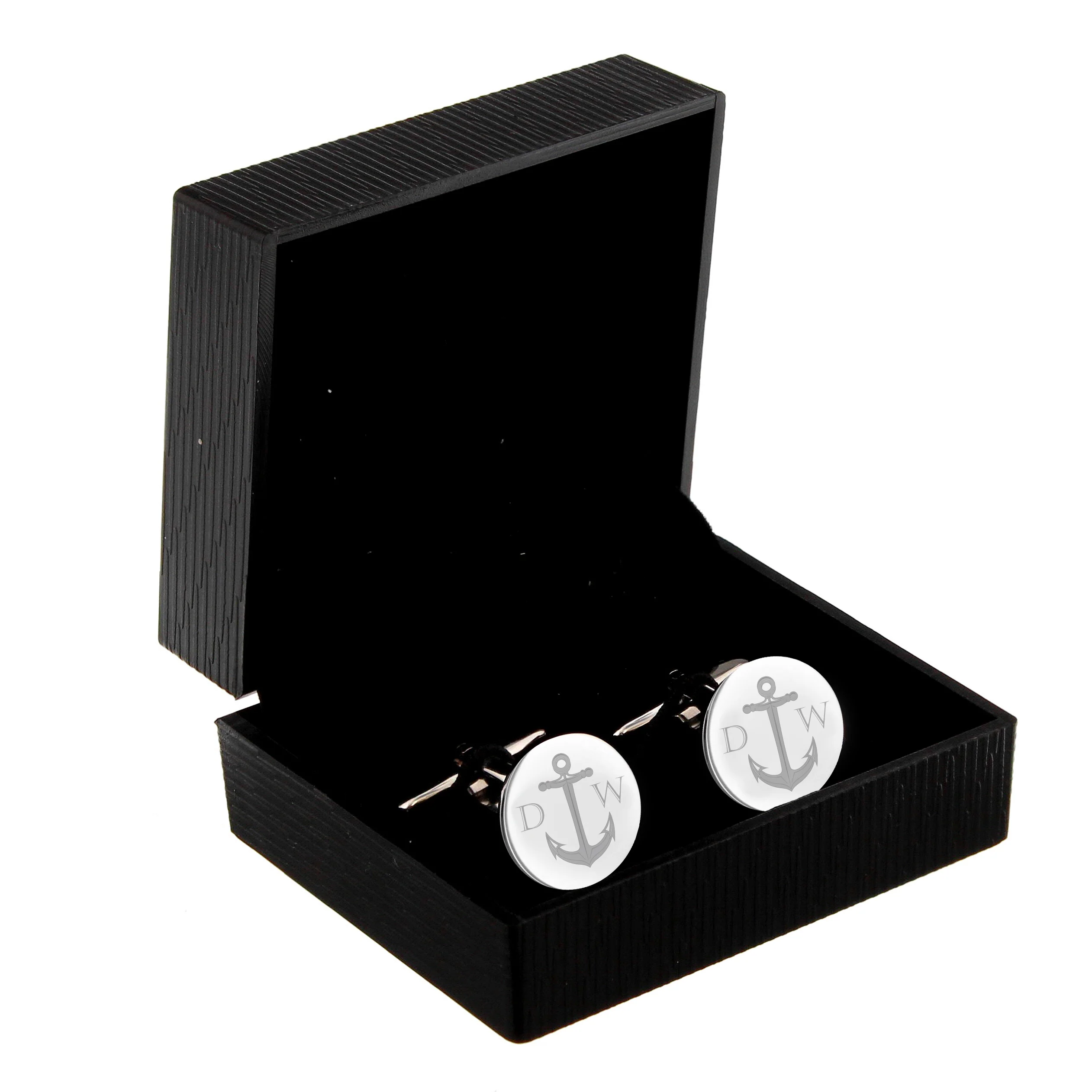 Personalised Anchor Round Cufflinks - Image 2