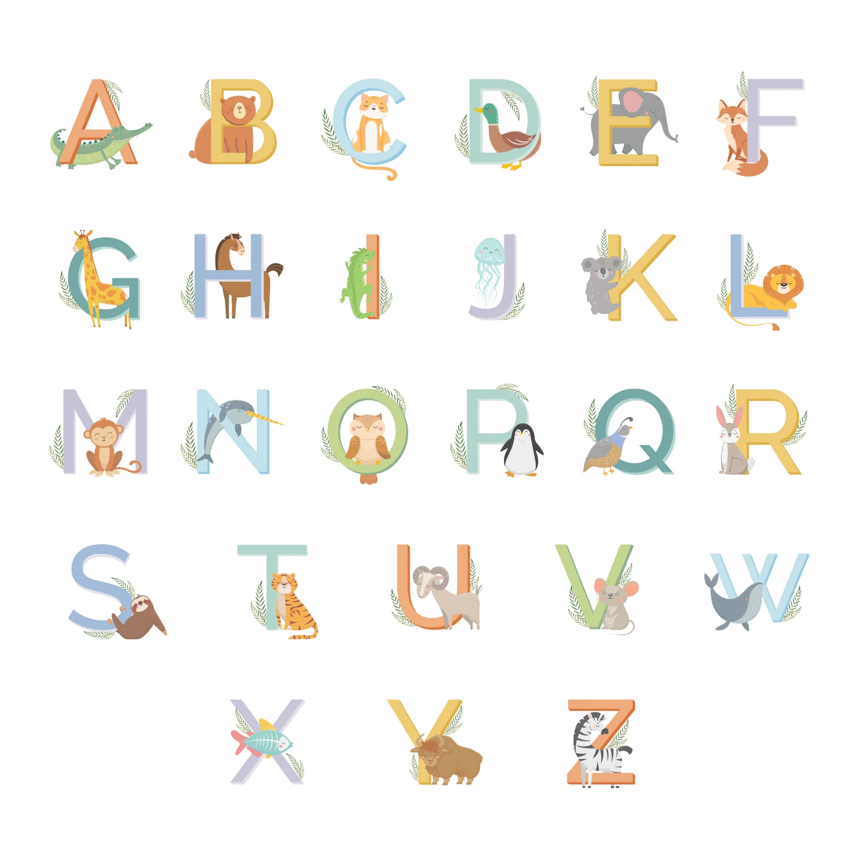 Personalised Animal Alphabet Plastic Cutlery - Image 6