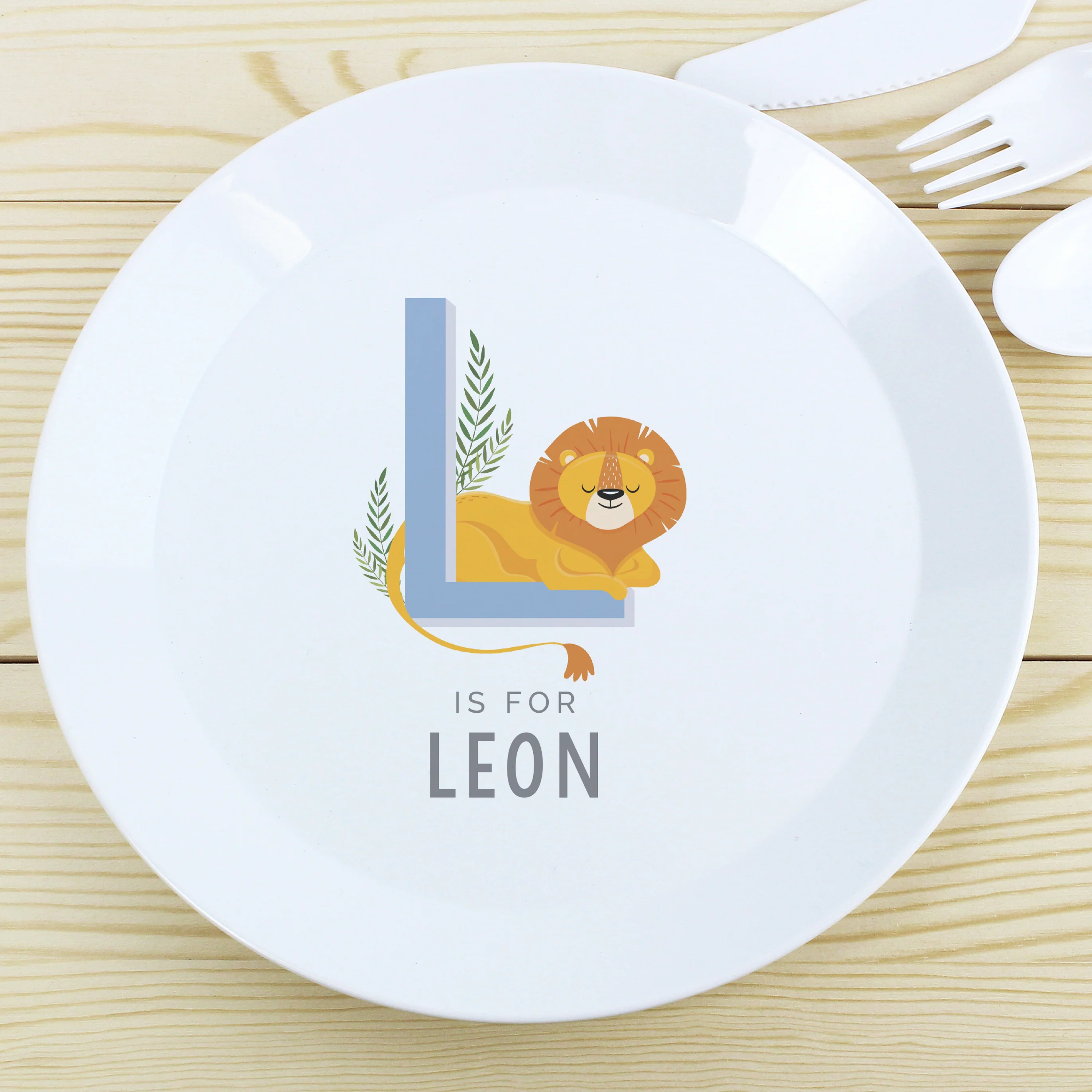 Personalised Animal Alphabet Plastic Plate - Image 3